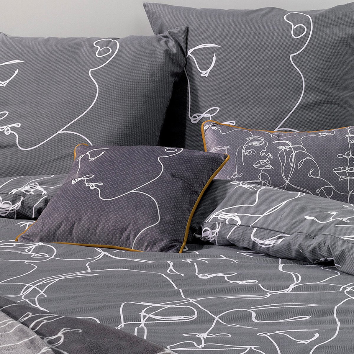 Parure housse de couette imprimée coton avec taie(s), Nymphea multicolore, C DESIGN HOME TEXTILE