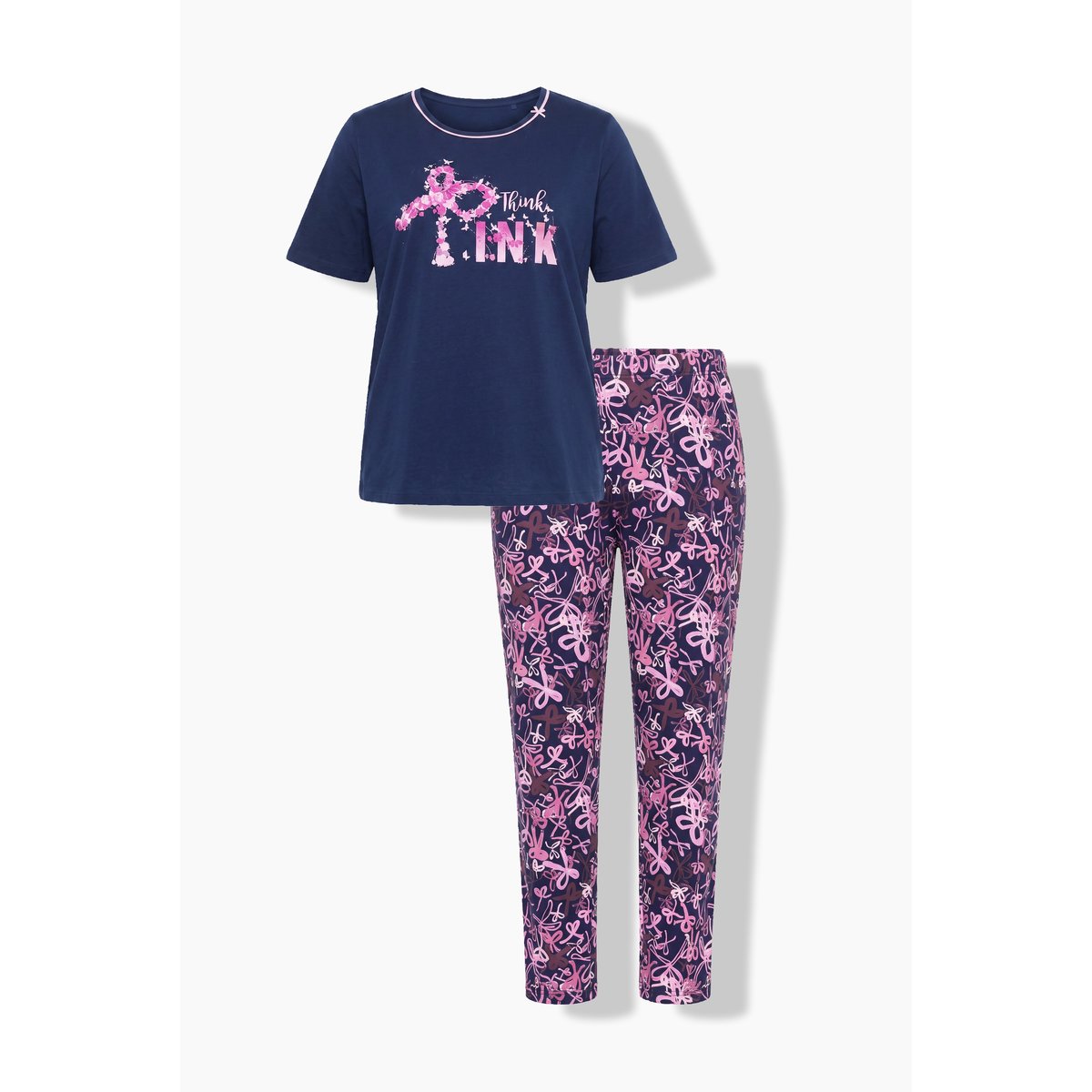 Pyjama motif nœuds bleu nuit, ULLA POPKEN