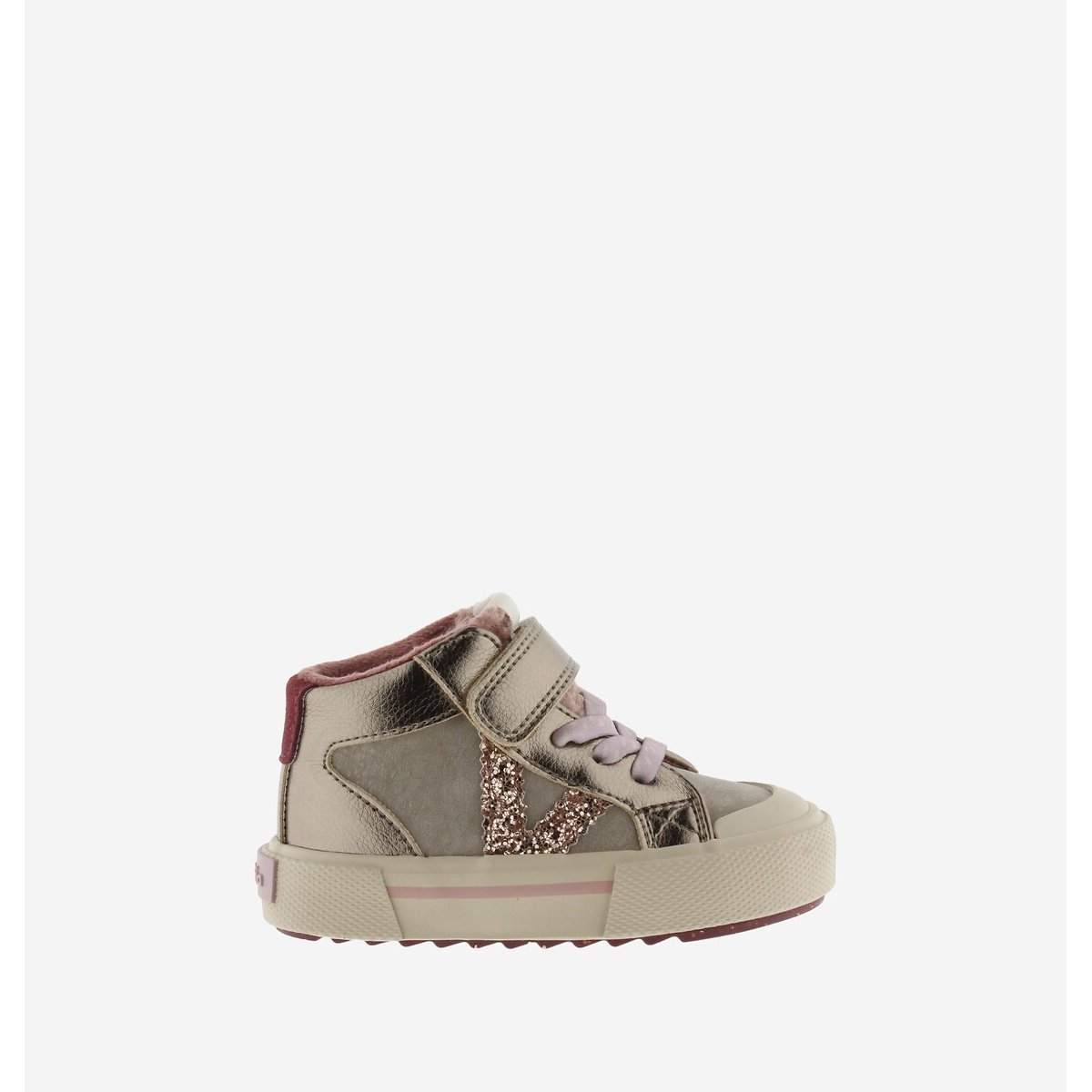 Zapatillas altas con velcro TRIBU beige , VICTORIA