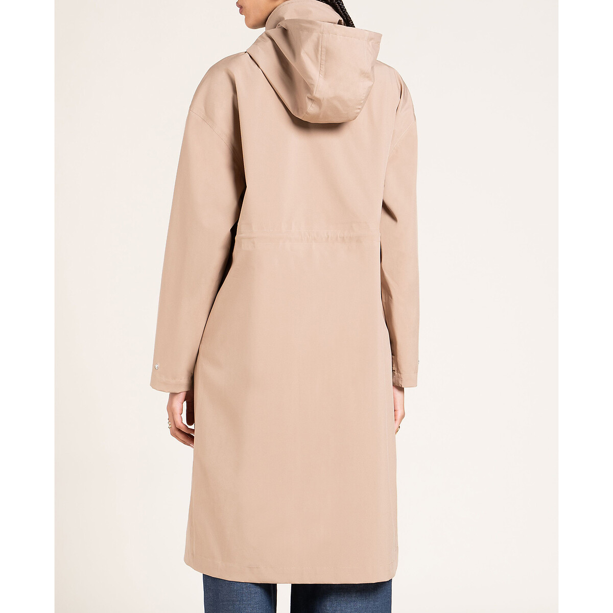 Imperméable long à capuche, SOLFERINO beige, FLOTTE