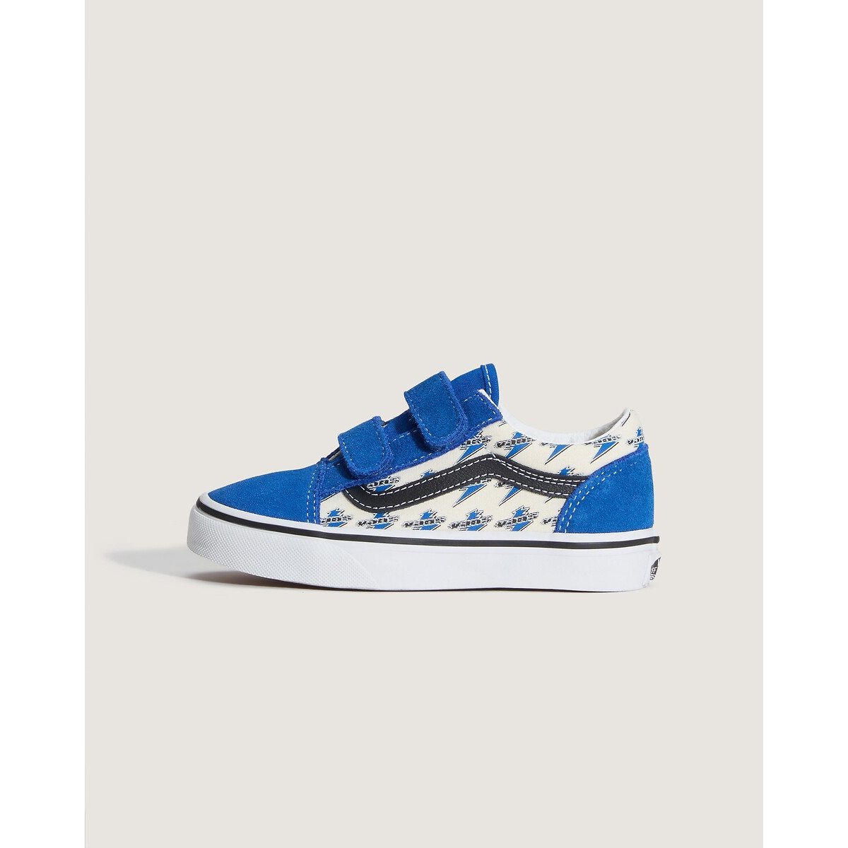 Kids Leather Trainers blue/black/white, VANS