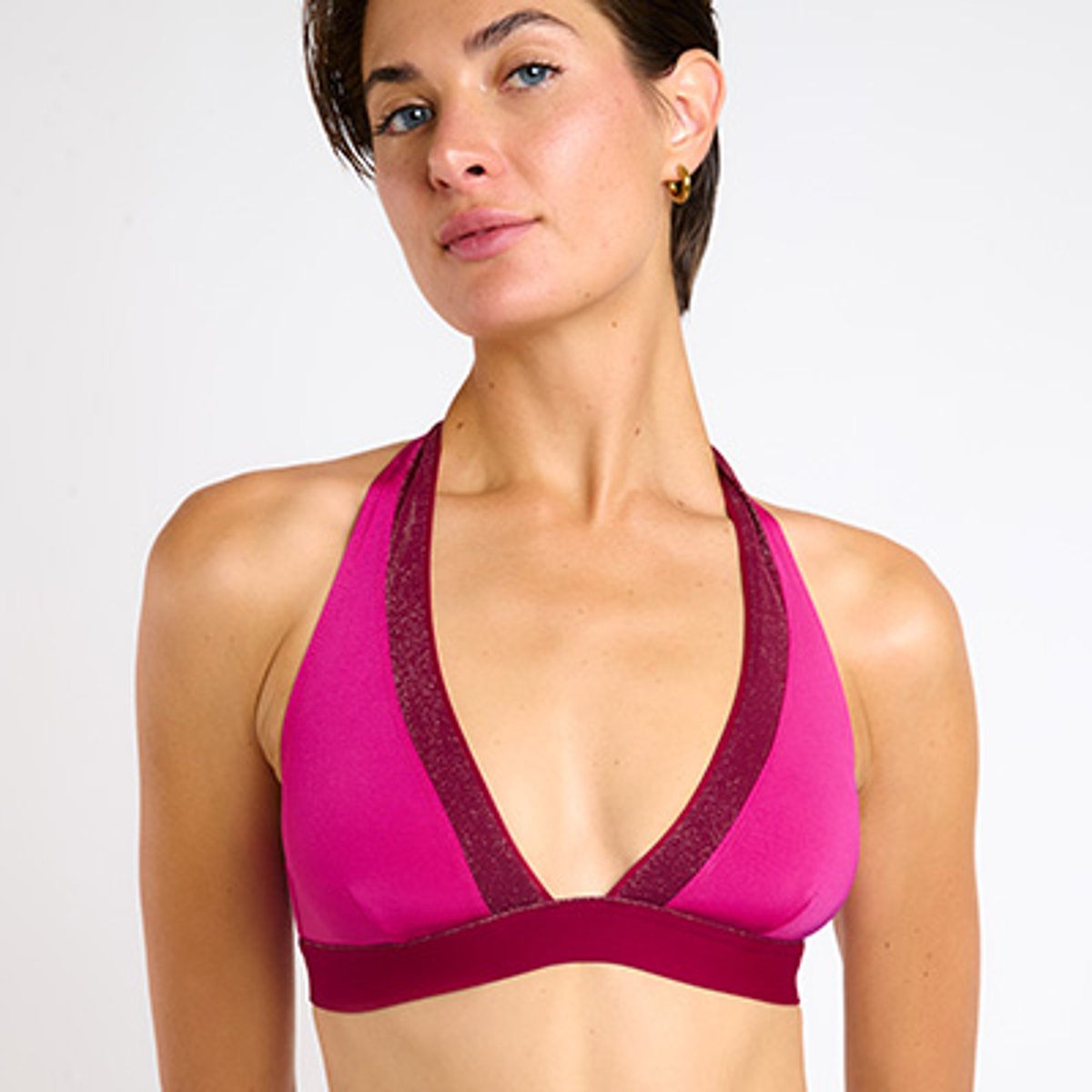 Haut de maillot triangle Brume - FORMOSA bordeaux, LIVIA
