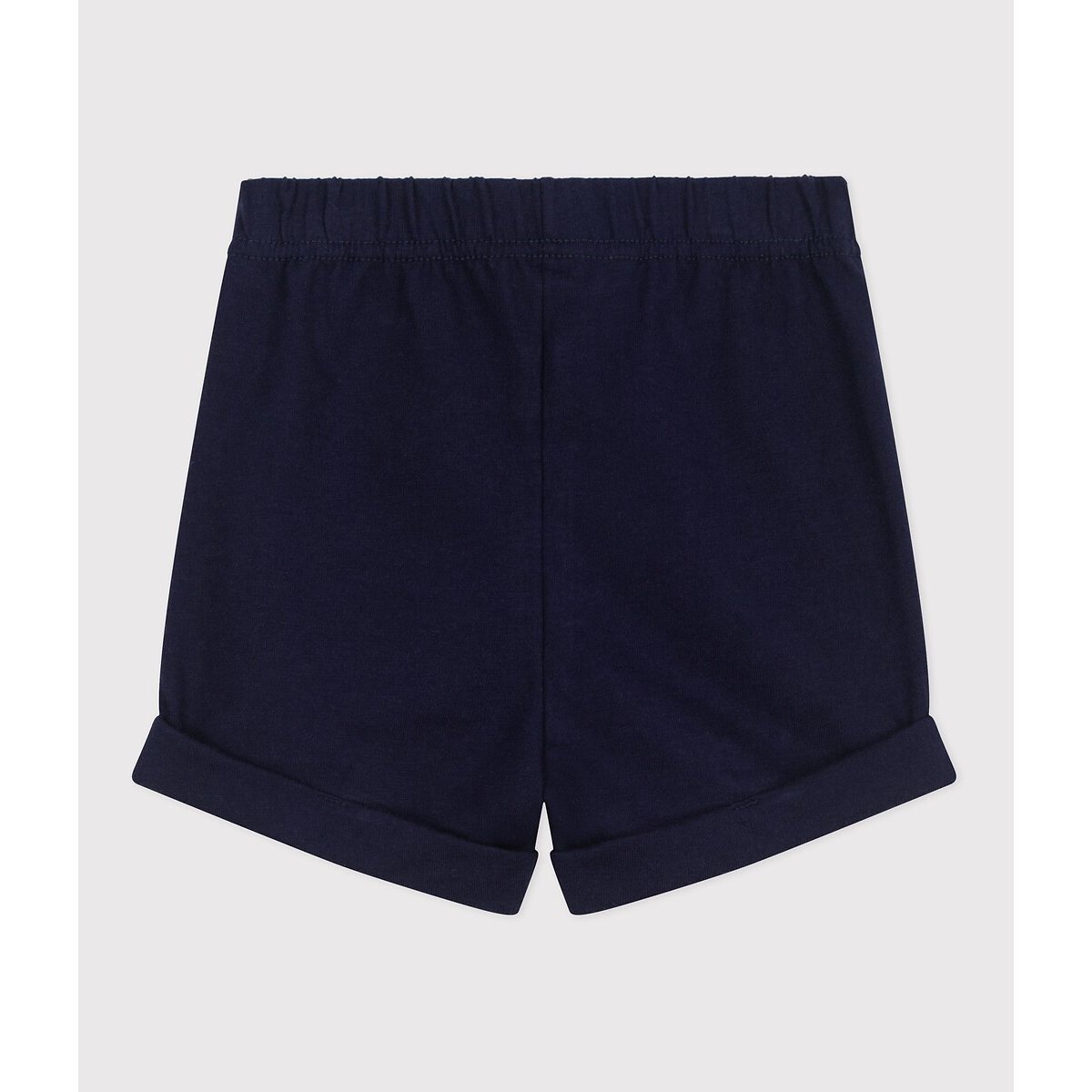 Plain Cotton Shorts navy blue, PETIT BATEAU