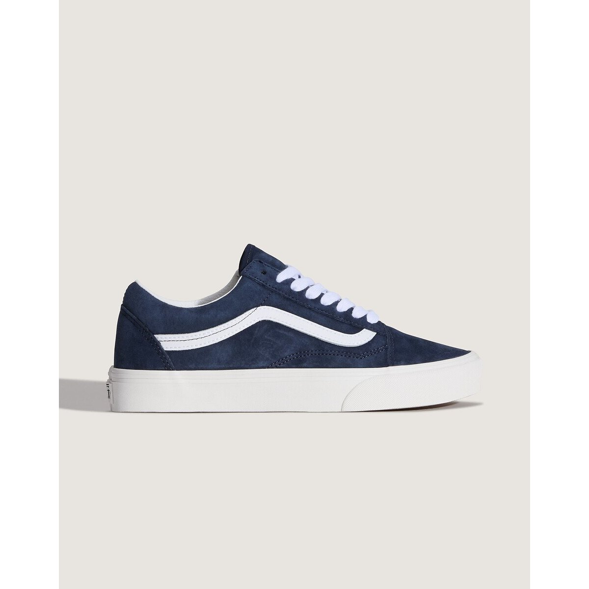 Baskets basses en cuir Old Skool bleu marine, VANS