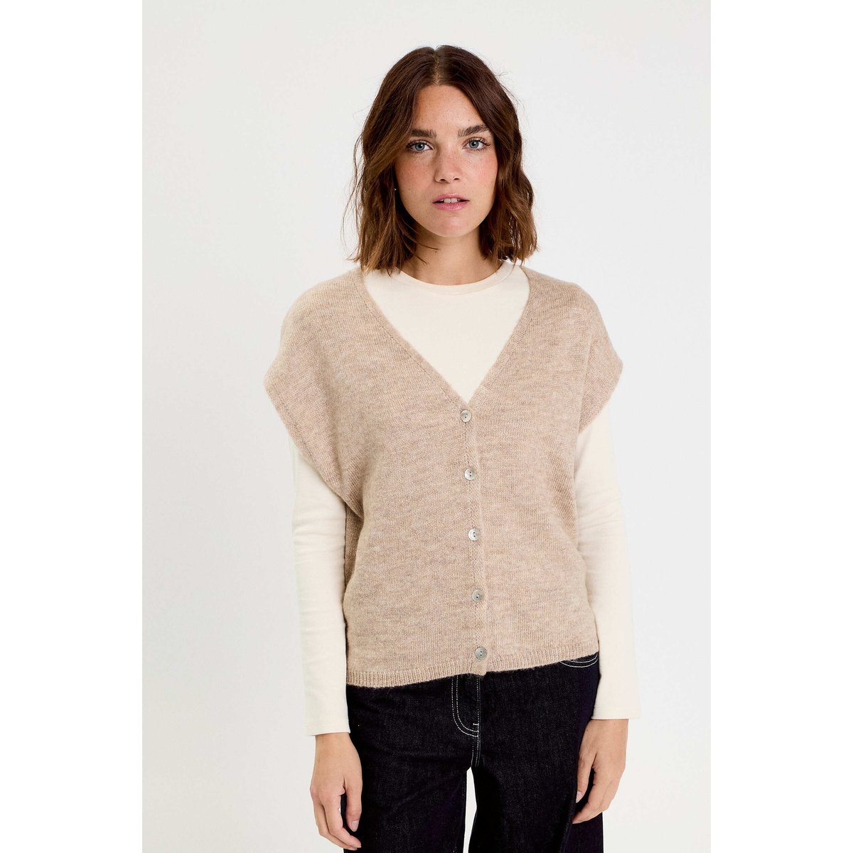 Gilet sans manches sable, CACHE CACHE