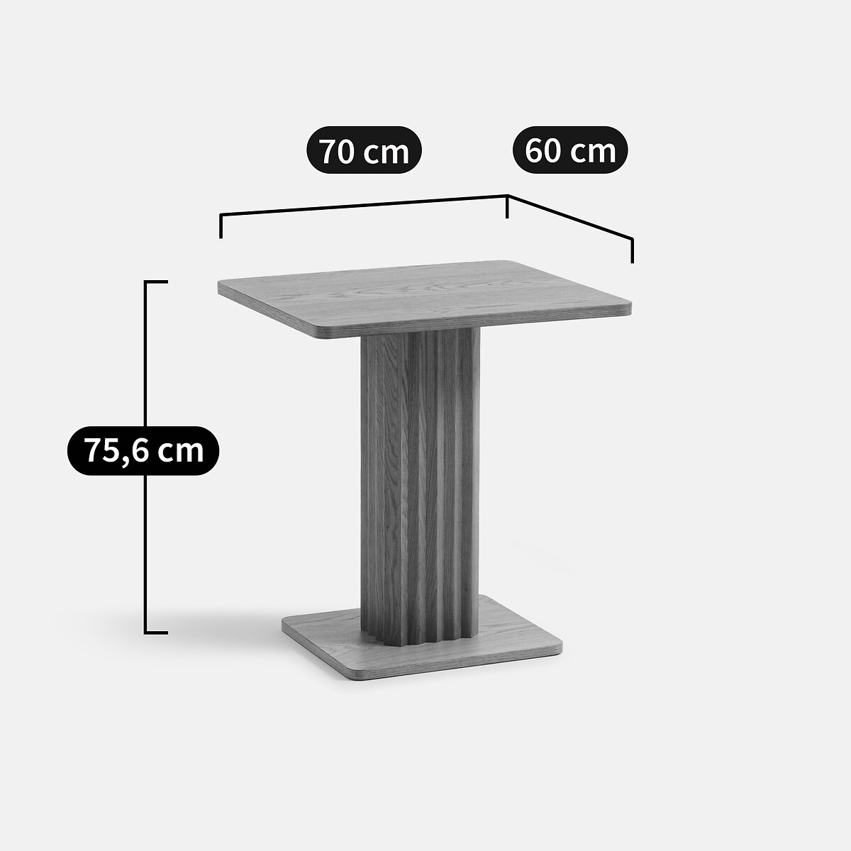 Mesa de bar chapada en roble para 2 comensales, Onate roble, LA REDOUTE INTERIEURS