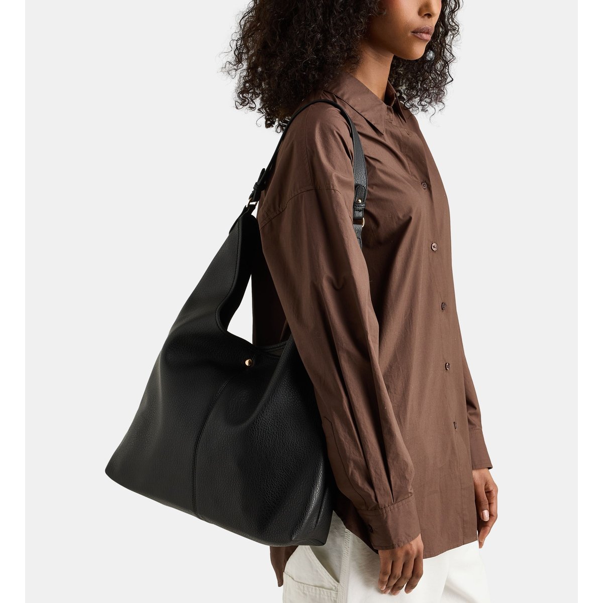 Sac à main eva souple effet grainé noir, GALERIES LAFAYETTE