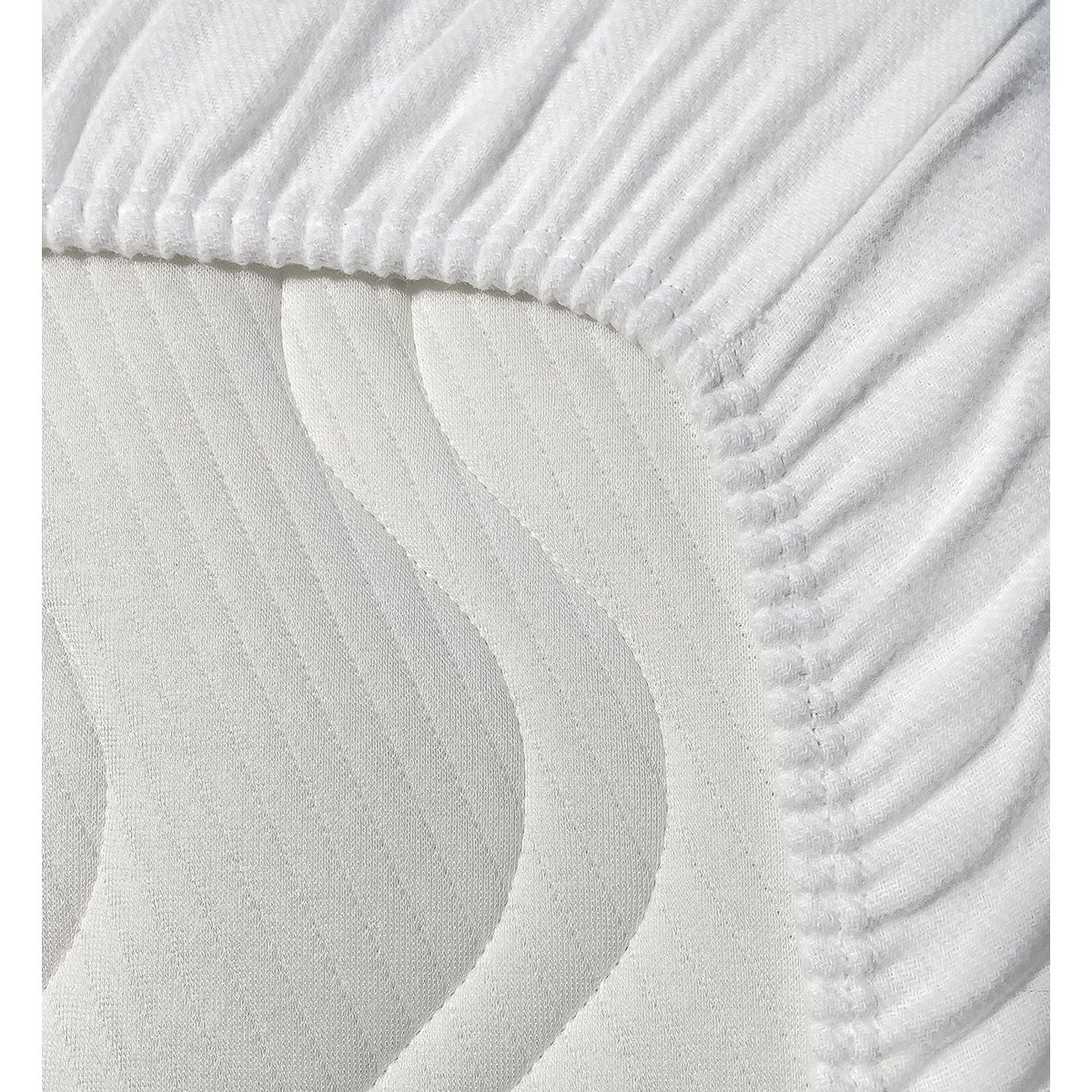 Protège matelas enfant FLANELLE DE COTON BIO blanc, KADOLIS