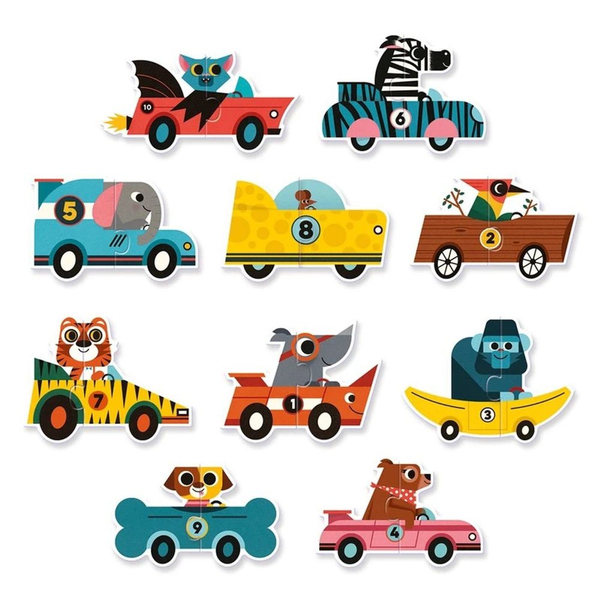 Puzzle duo Bolides multicolore, DJECO