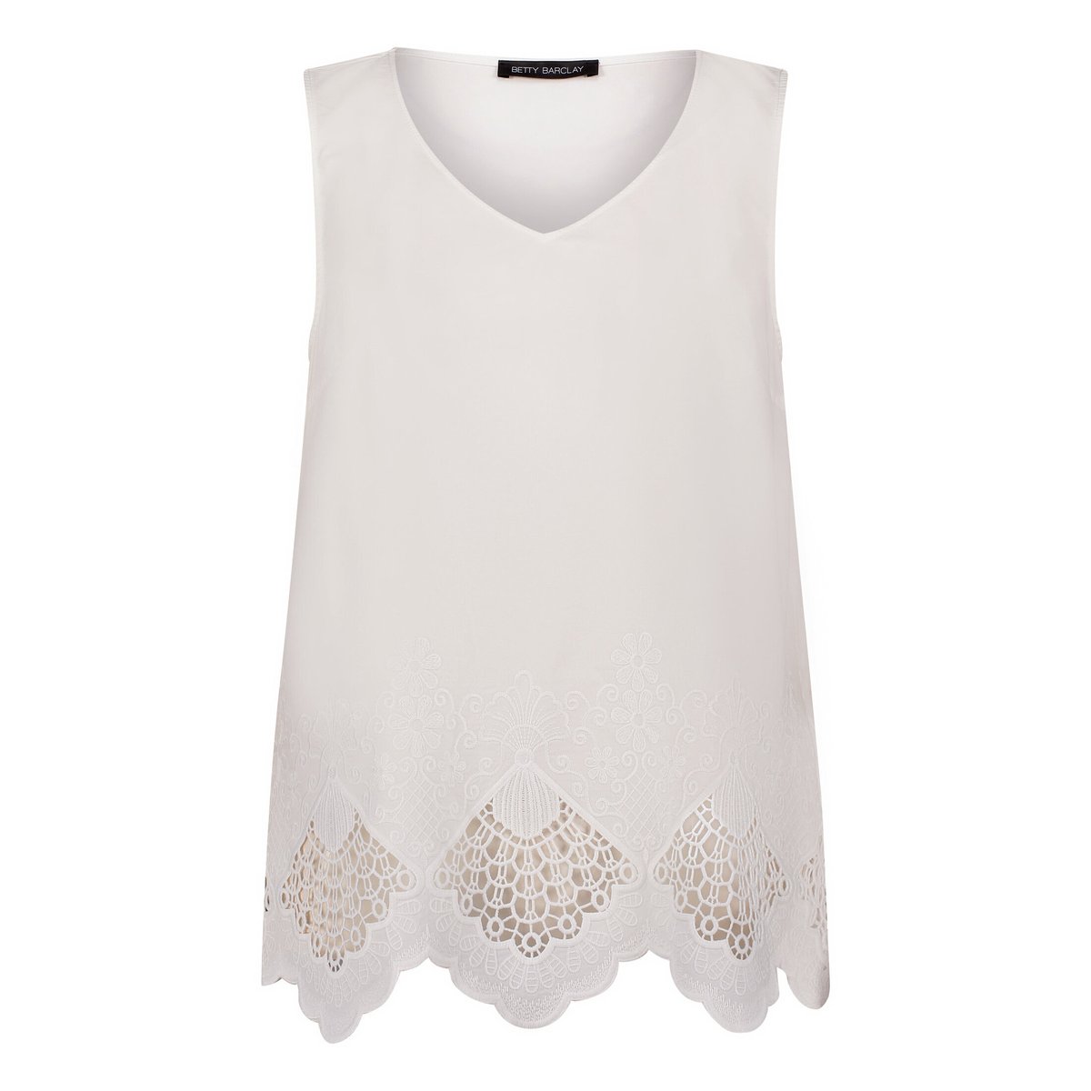 Haut façon blouse à broderies blanc, BETTY BARCLAY