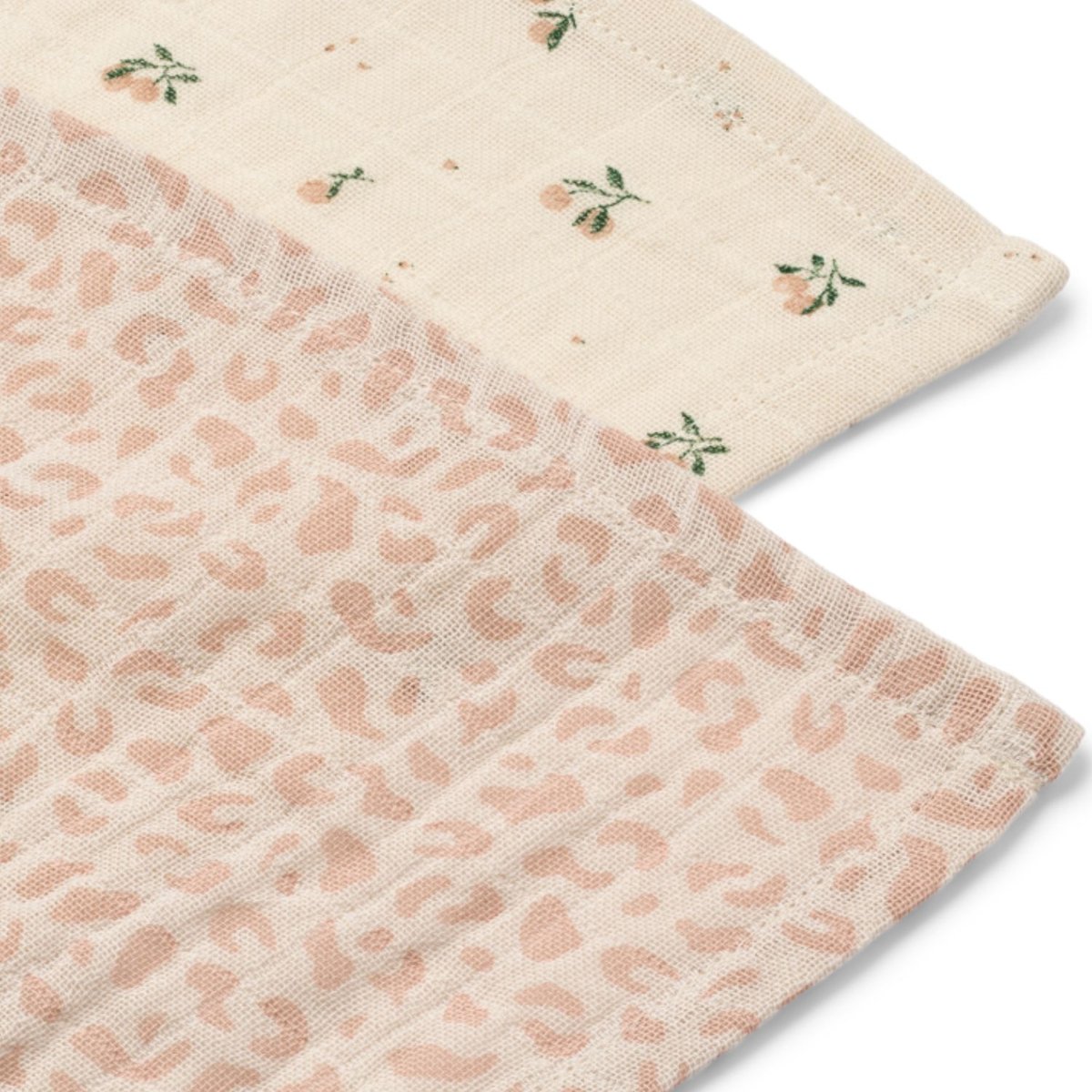 Lot de 2 langes Lewis ecru, rose, vert, LIEWOOD