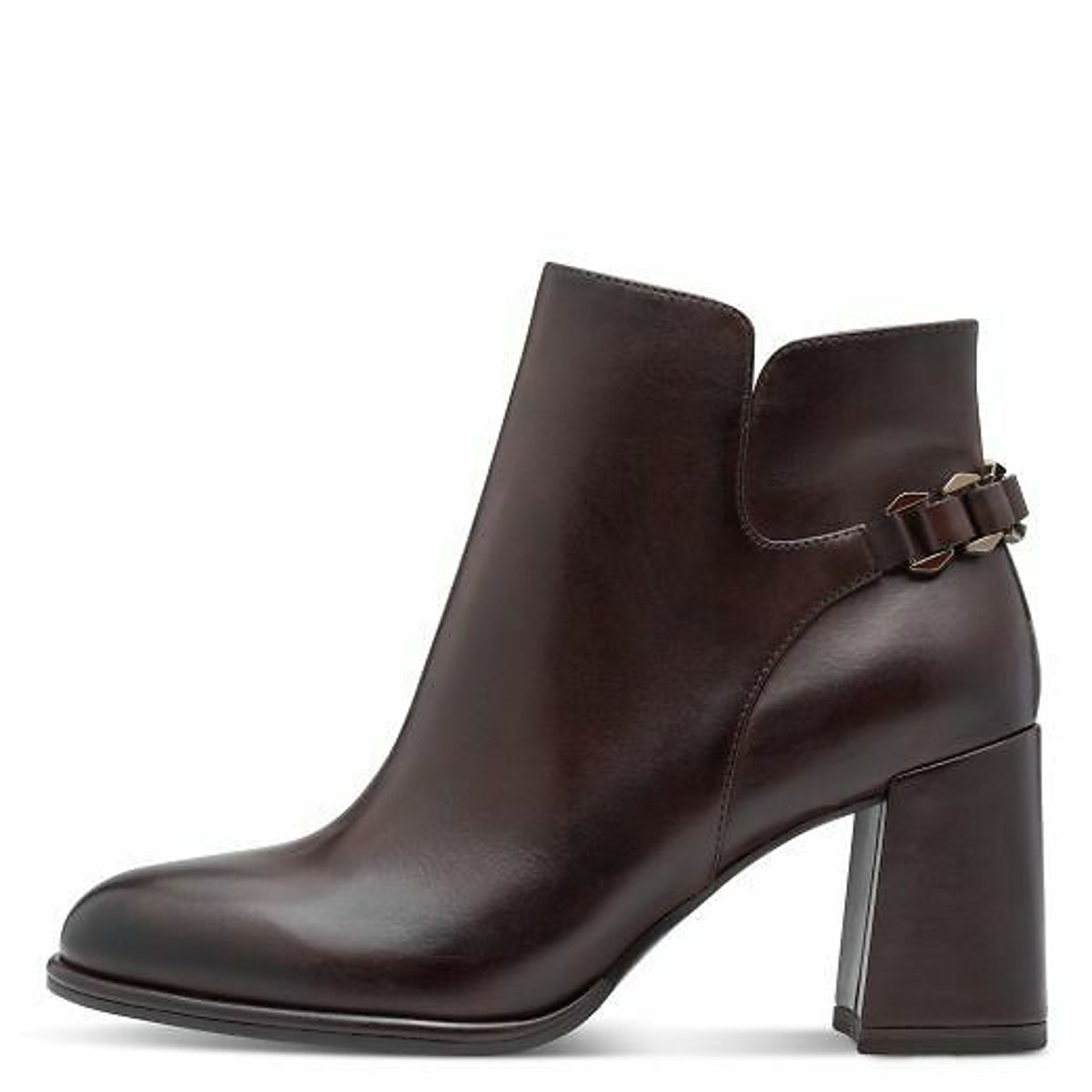 Leather Ankle Boots dark brown, TAMARIS