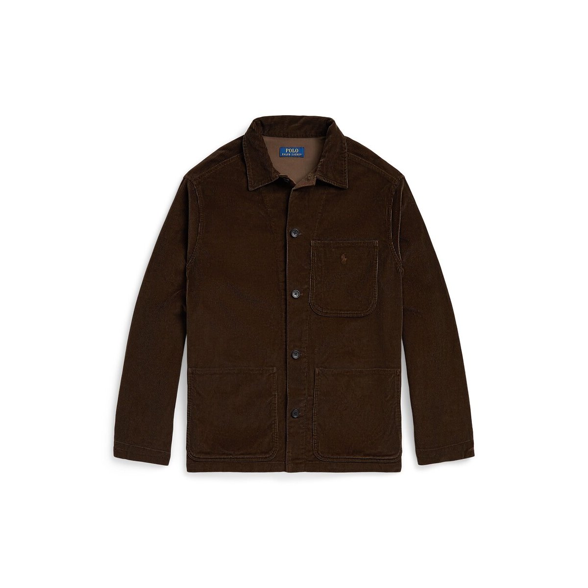 Surchemise utilitaire, en velours côtelé marron muscade, POLO RALPH LAUREN