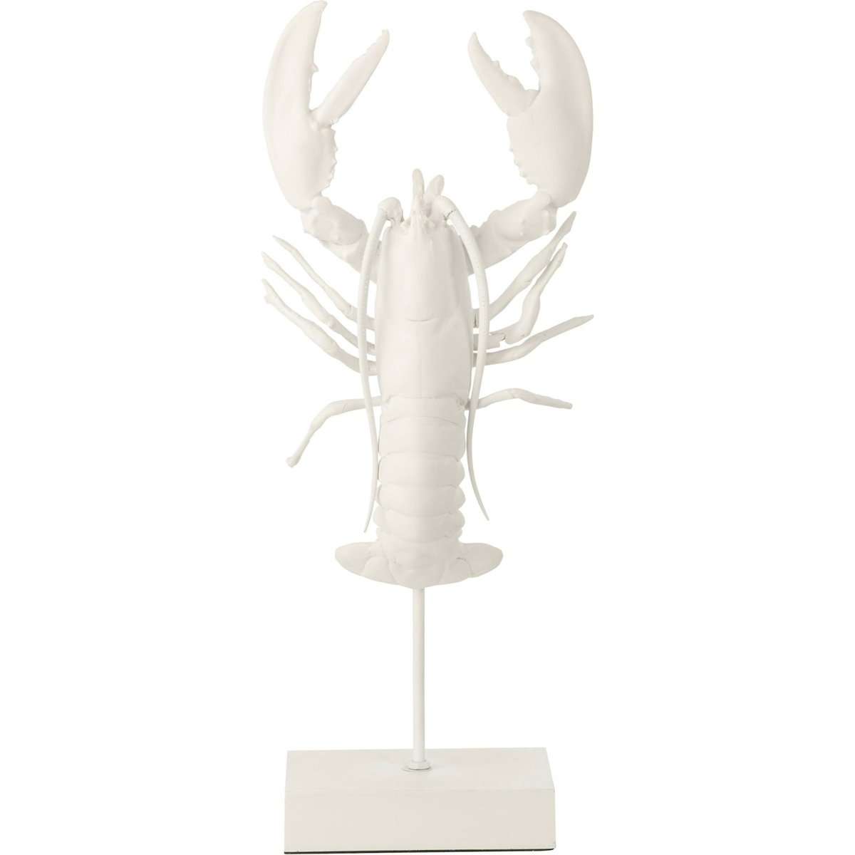 Homard décoratif en résine sur socle blanc, RECOLLECTION