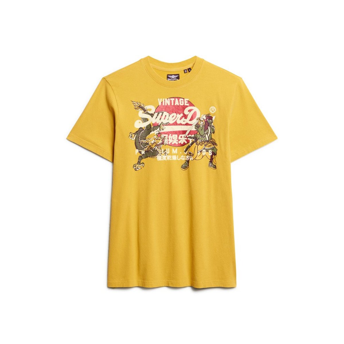 T-shirt à motif Tokyo jaune pétrole, SUPERDRY