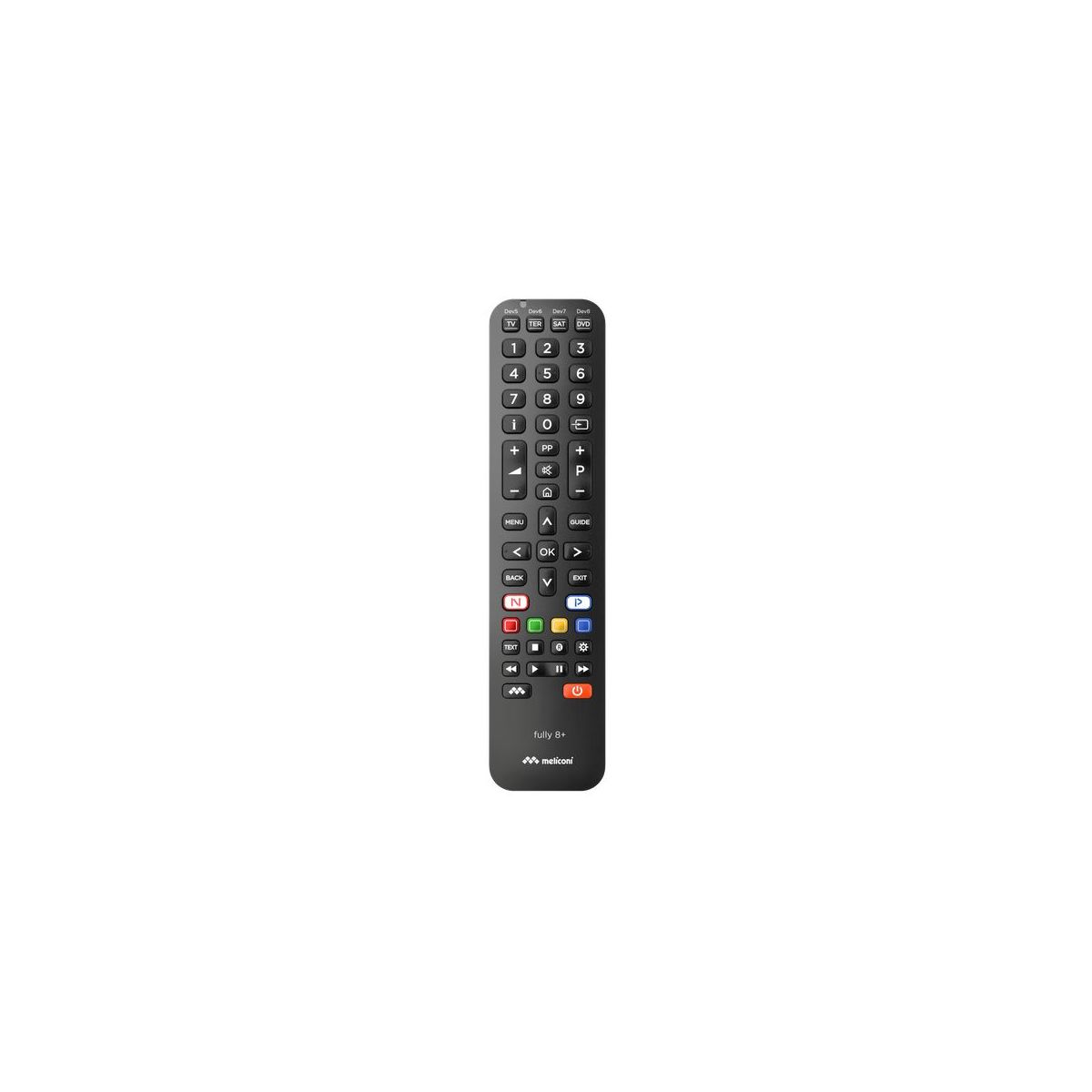 Télécommande universelle universelle 8 en 1 FULLY 8+ couleur unique, MELICONI