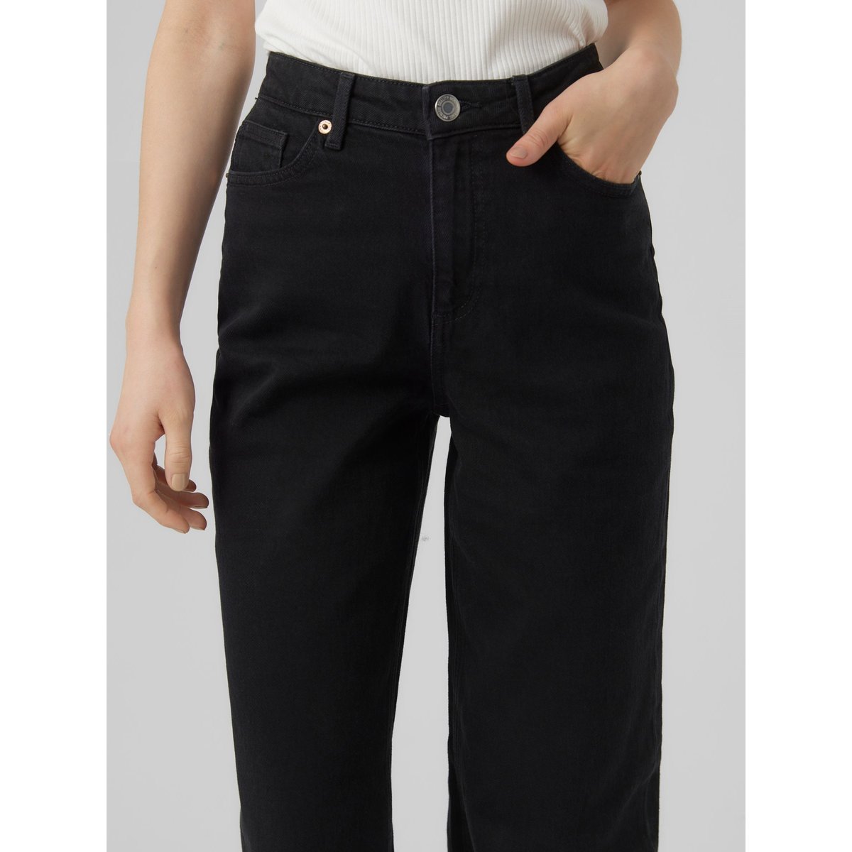 Jean À Coupe Large black, VERO MODA