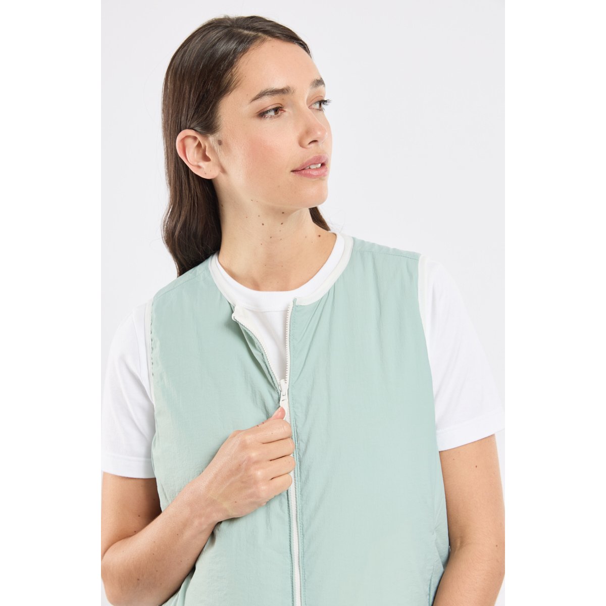 Veste réversible BIELLI milk/eucalyptus, BERMUDES