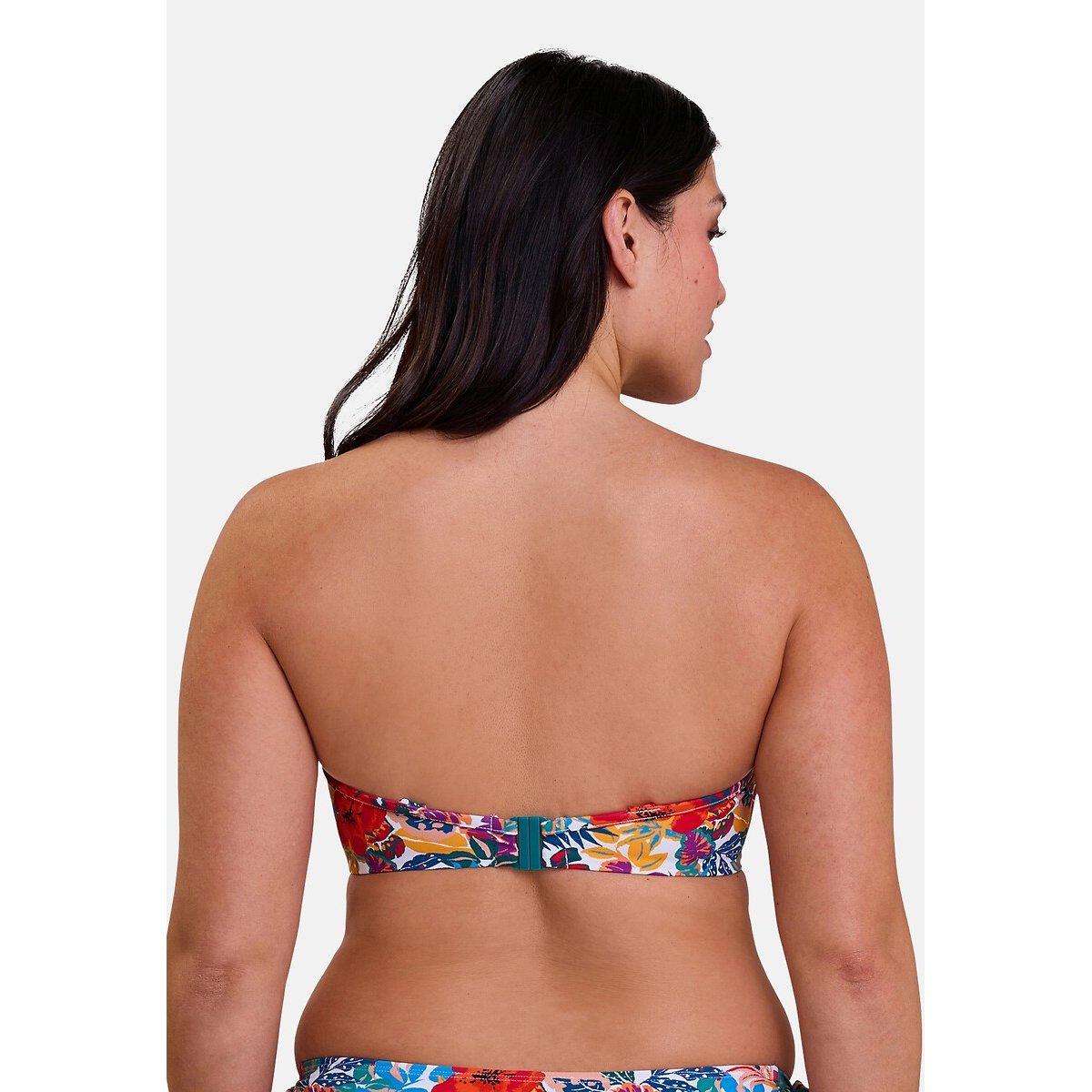 Haut de maillot de bain bandeau Curaçao imprimé tropical multicolore, SANS COMPLEXE