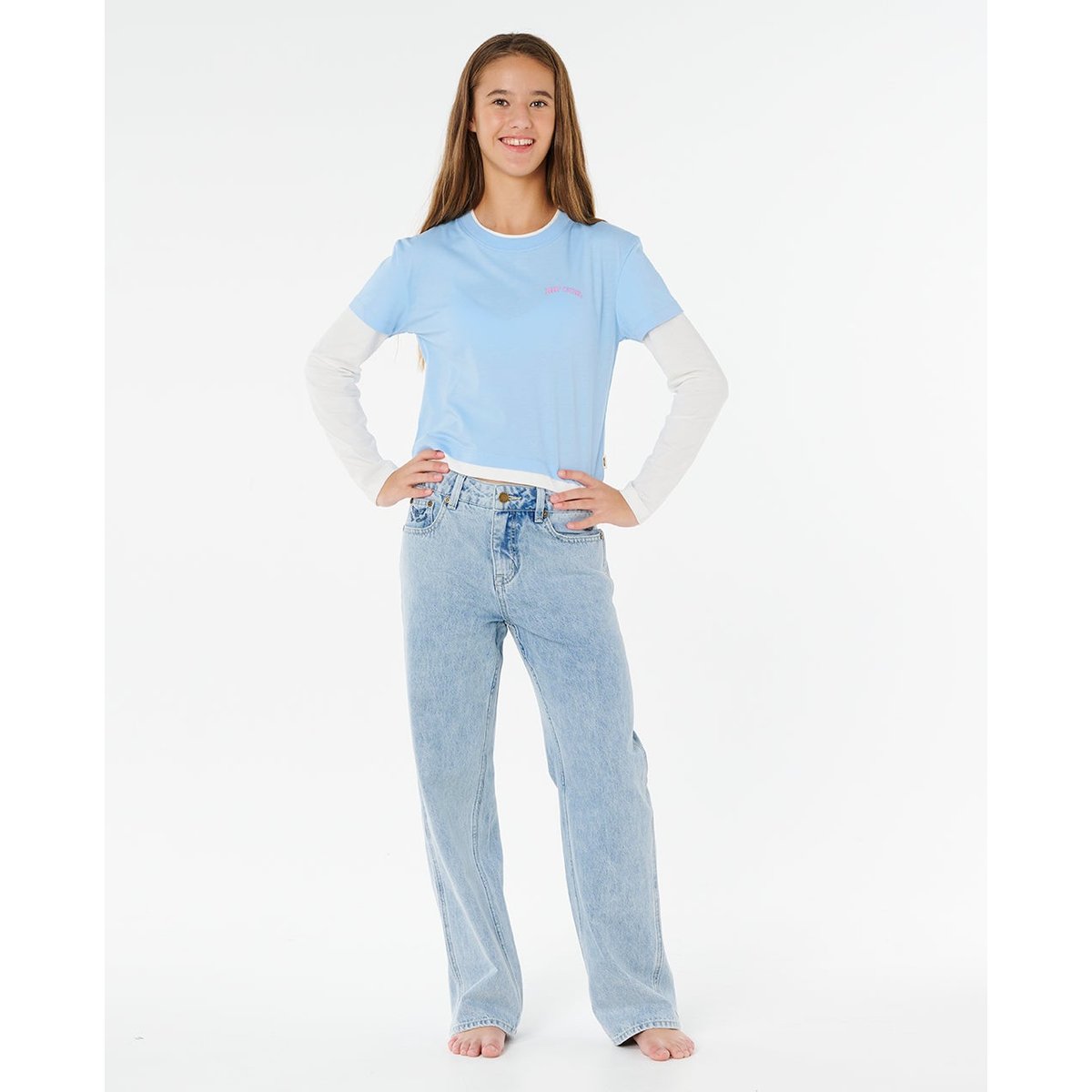 Jeans enfant AGGIE RELAX vintage blue, RIP CURL