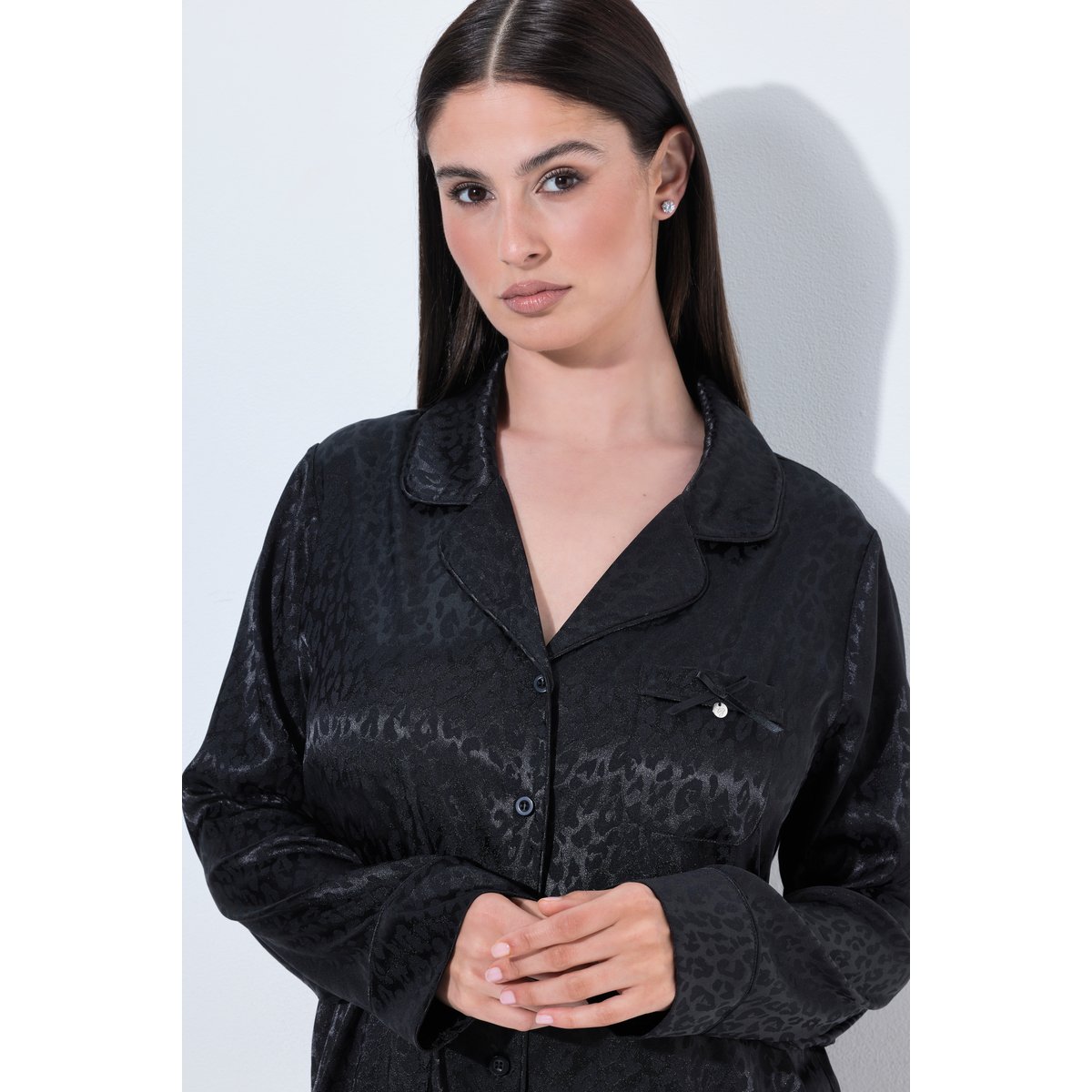 Chemise de nuit TruYou, motif léopard noir, ULLA POPKEN