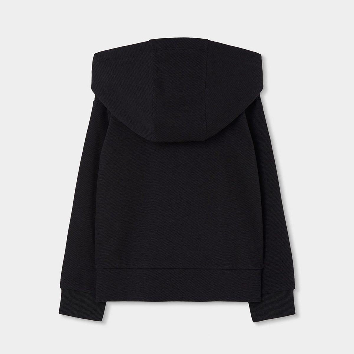 Veste fille en maille avec capuche noir, BOBOLI