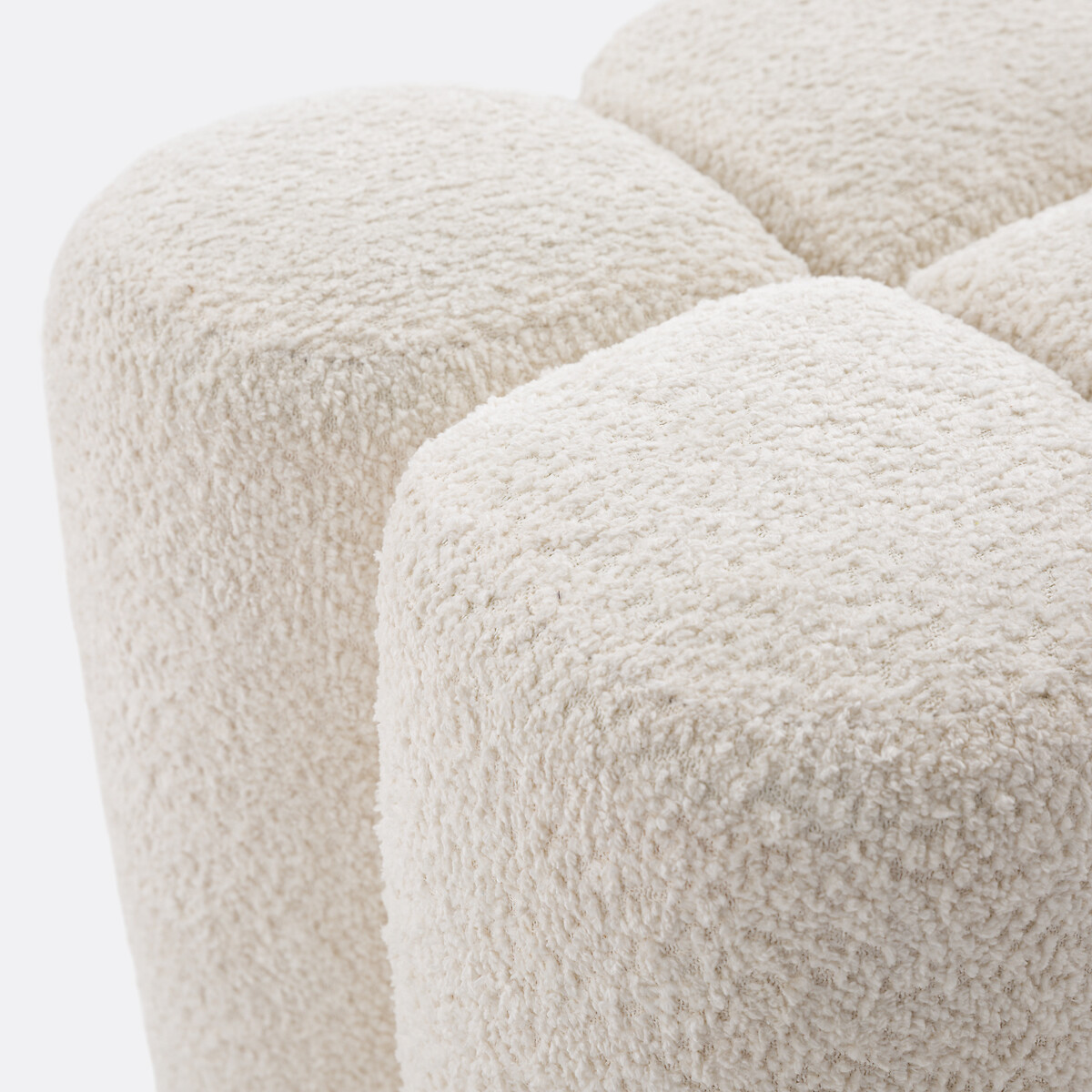 Pouf in poliestere vintage, Mariane ecru , LA REDOUTE INTERIEURS