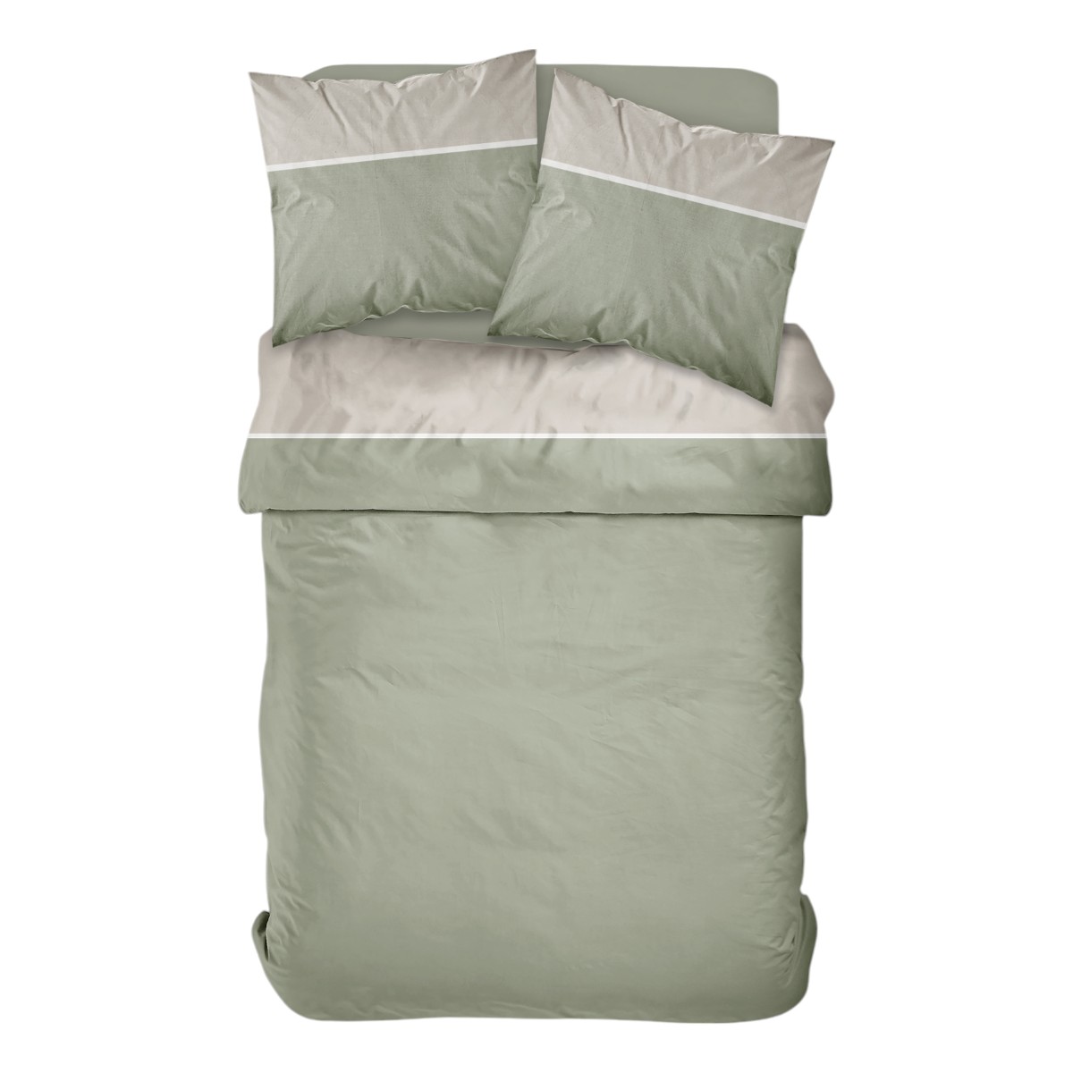 Parure de lit 2 personnes coton PRESTIGE beige, TODAY