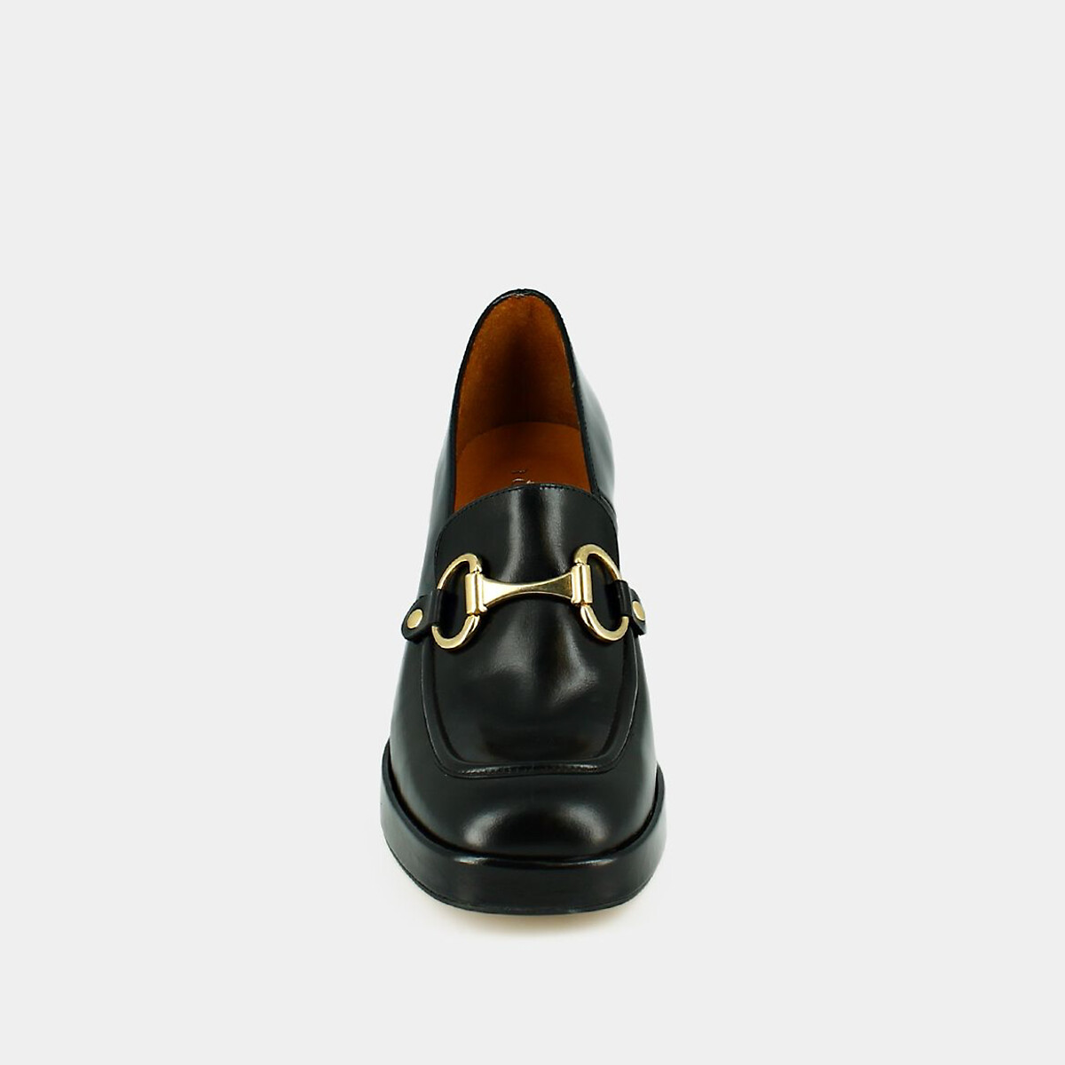 Virgile Polished Leather Loafers with Heel black, JONAK