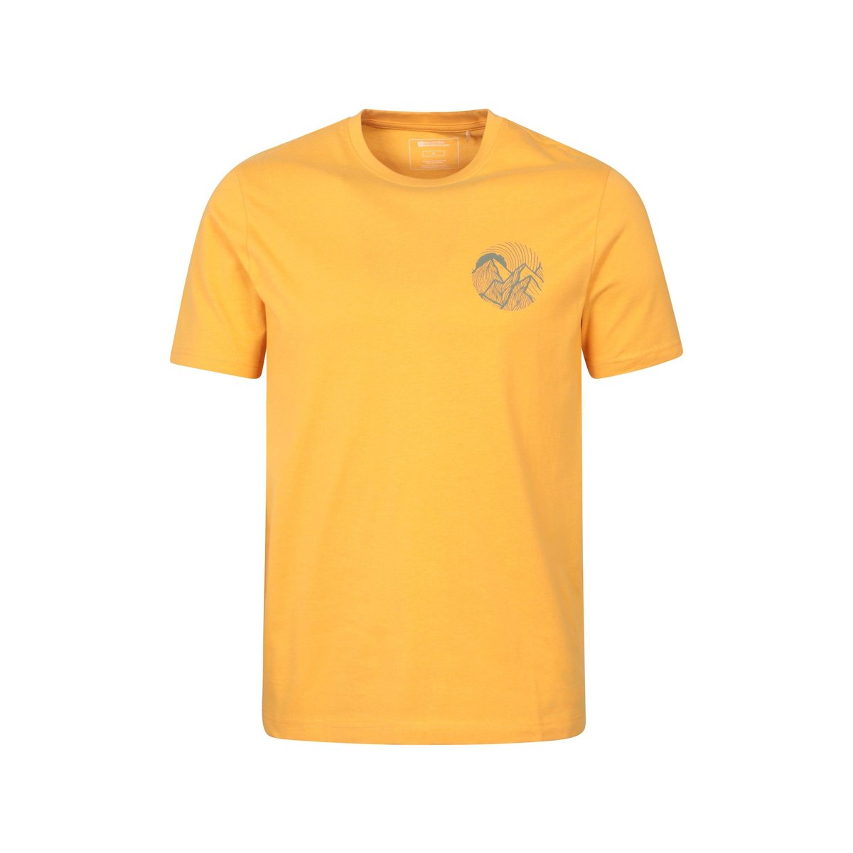T-shirt en coton bio motif/style imprimé au dos jaune, MOUNTAIN WAREHOUSE