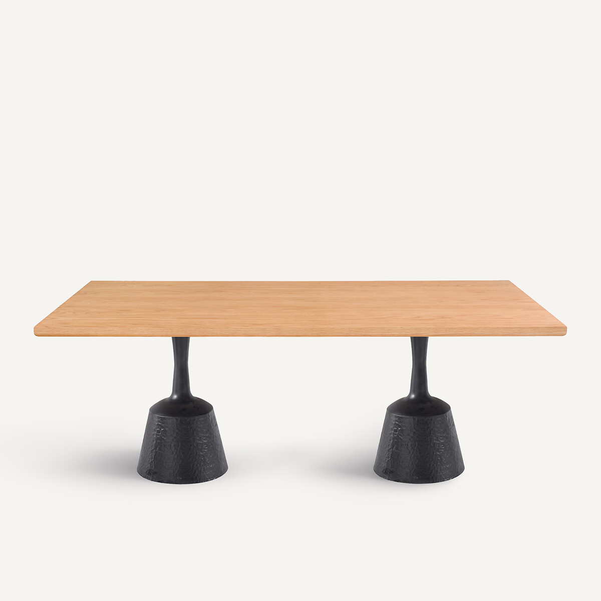 Tablero rectangular de chapa de roble, longitud 200 cm, RECTO roble natural, AM.PM