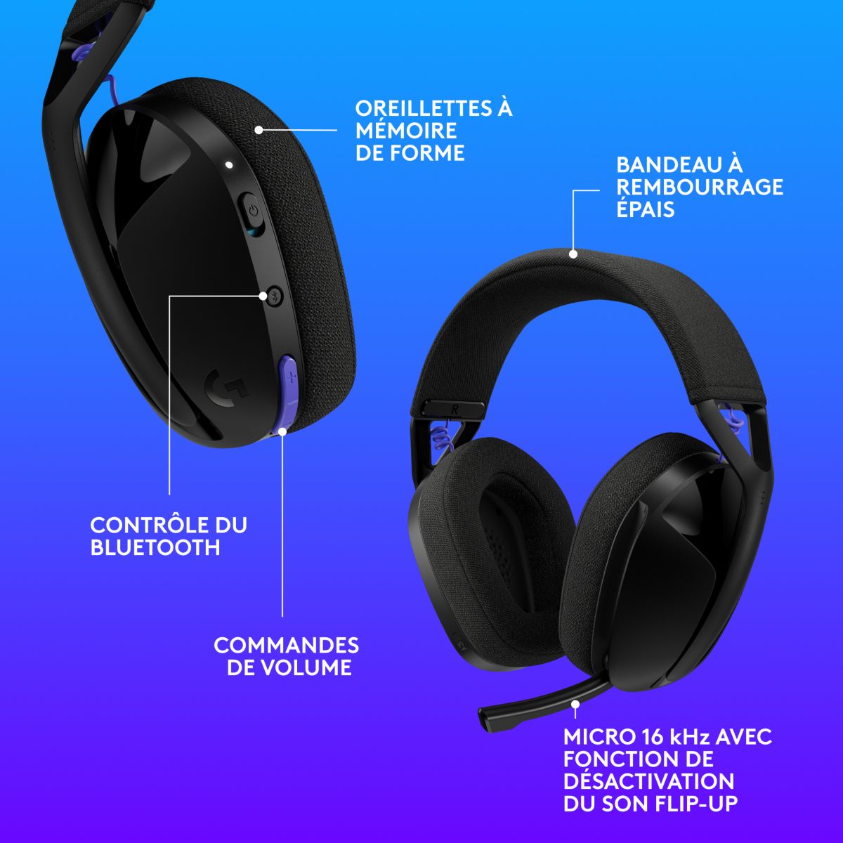 Casque gamer G321 Noir Lightspeed noir, LOGITECH