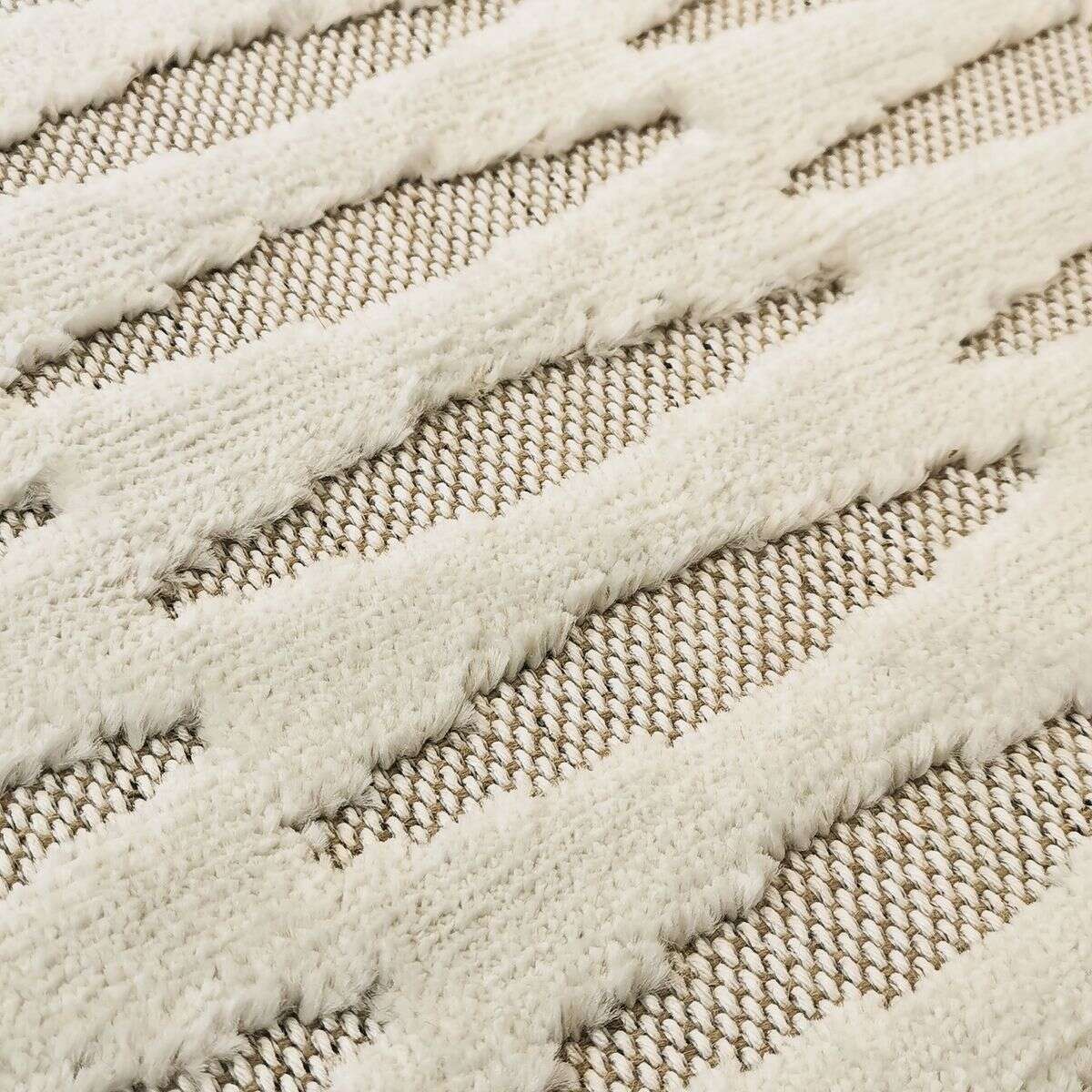 Tapis avec relief motif horizontal EMPRISE HORIZONTAL gris, THE DECO FACTORY