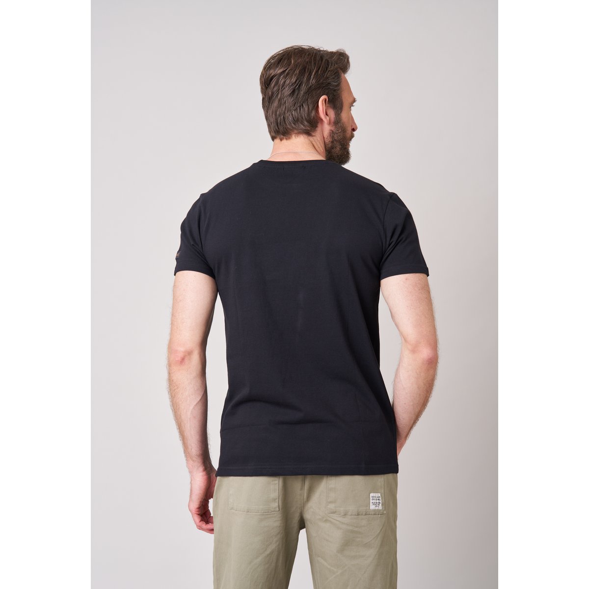 T-shirt regular homme en 100% coton imprimé voiture vintage GREENCAR noir, DEELUXE