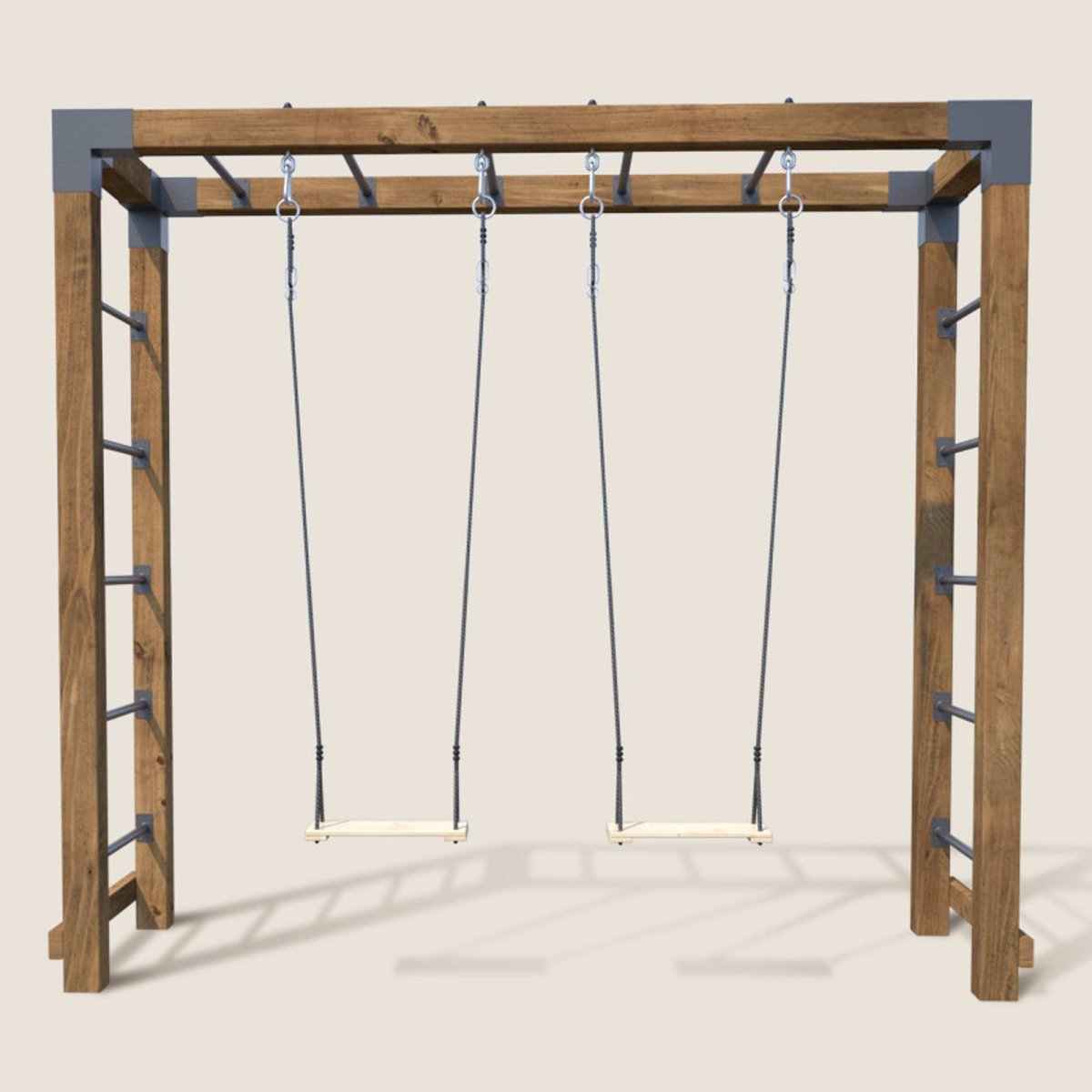 Aire de jeux multi-activités en bois HECTOR marron, SOULET