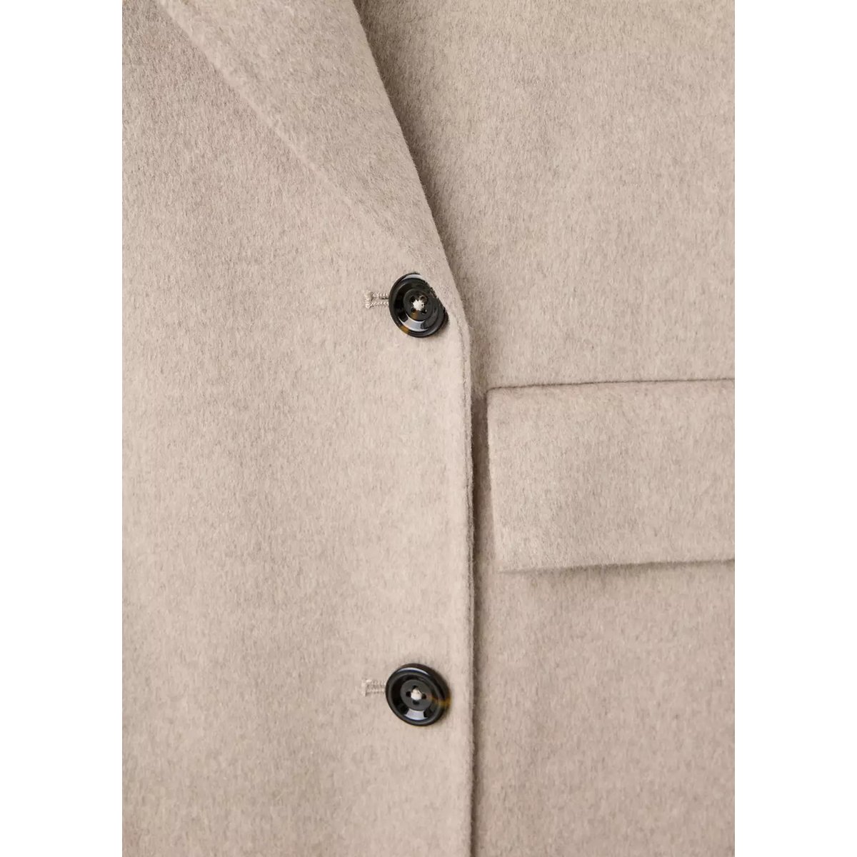 Manteau laine fait main marron moyen, MANGO