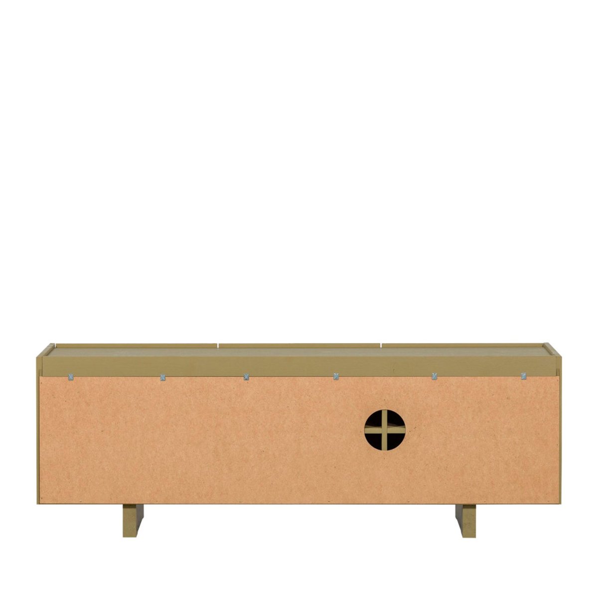 Meuble TV 3 portes en bois L152cm- BASU vert kaki, WOOOD