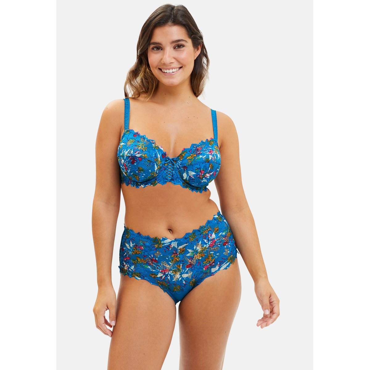 Soutien-gorge emboîtant Arum Mosaic imprimé floral bleu mykonos, SANS COMPLEXE