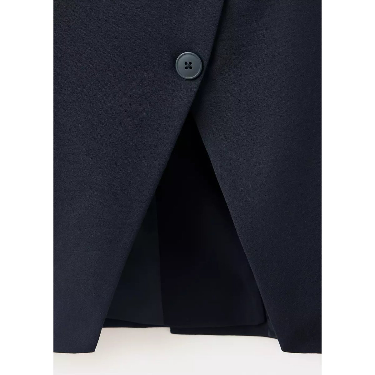 Blazer en crêpe poches bleu marine, MANGO TEEN