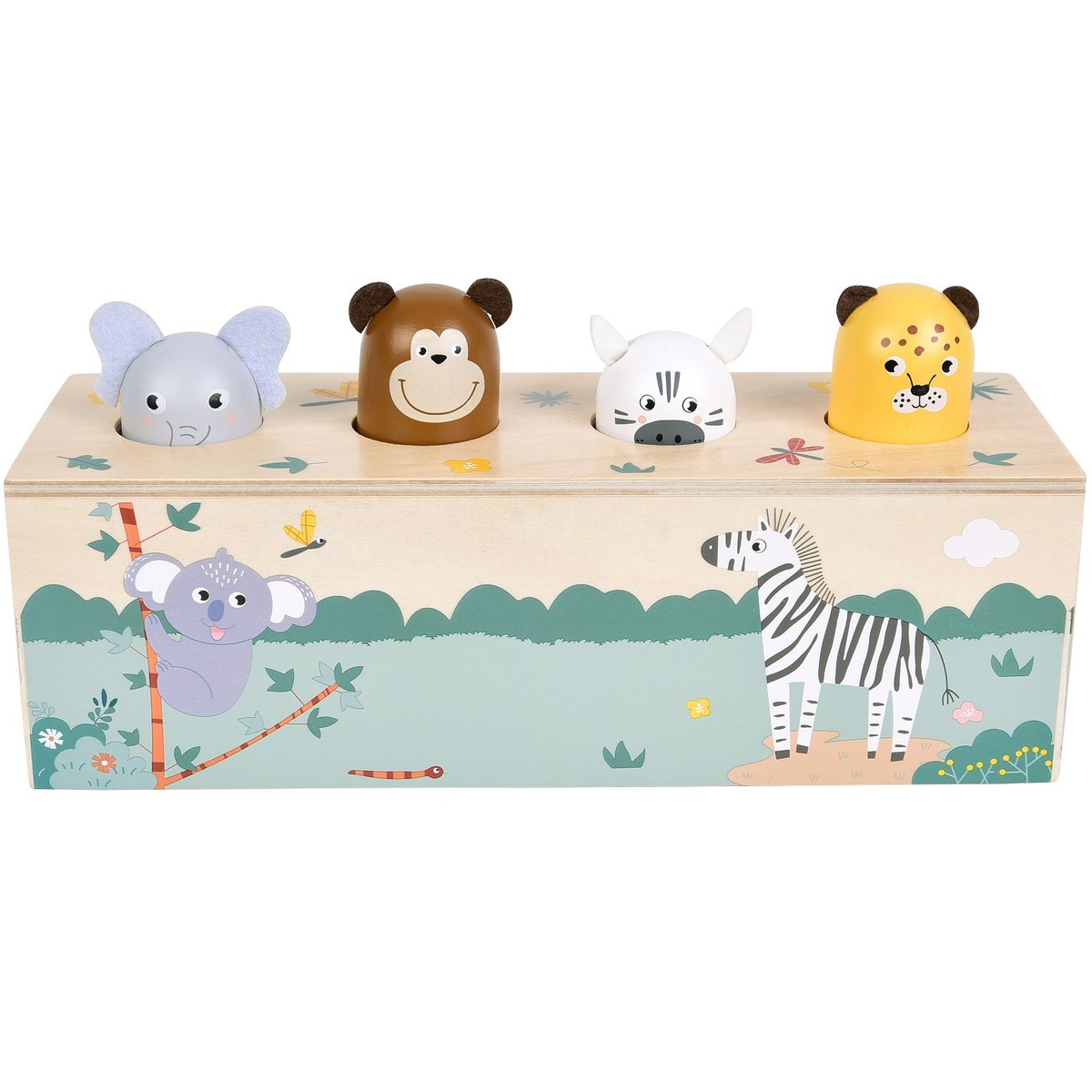 Jeu à pression avec cris des animaux Safari vert, SMALL FOOT COMPANY