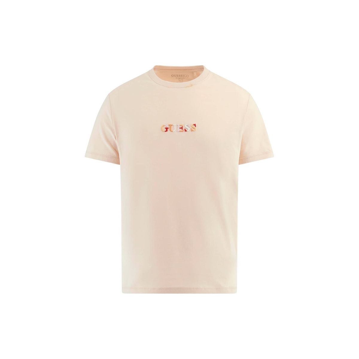 GUESS T-shirt logo brodé rose clair, GUESS