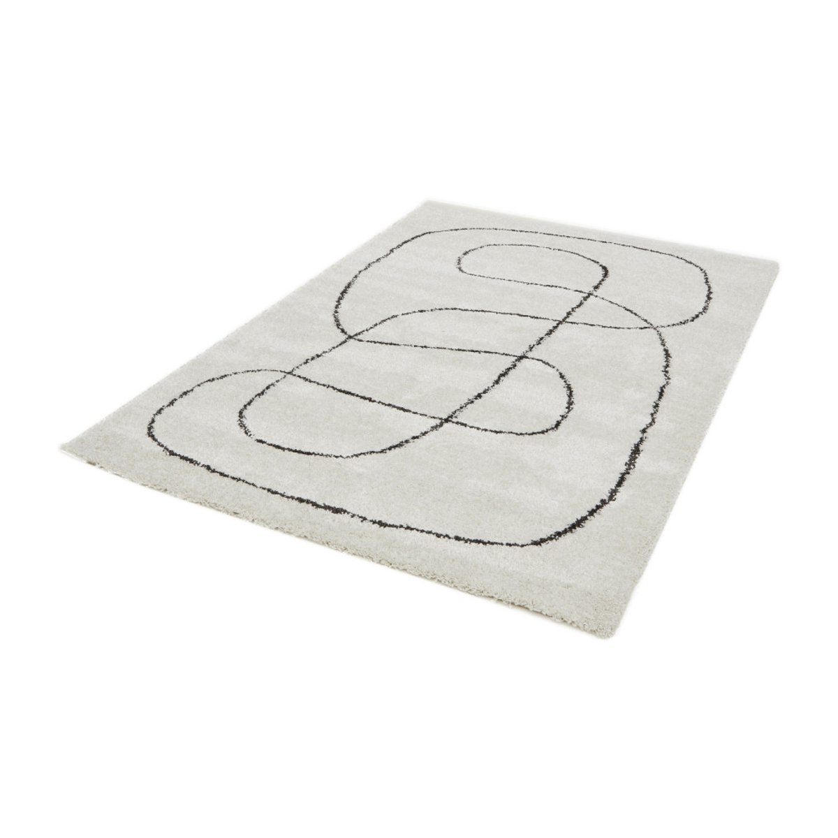 Tapis contemporain à motif organique- MONA beige, DRAWER