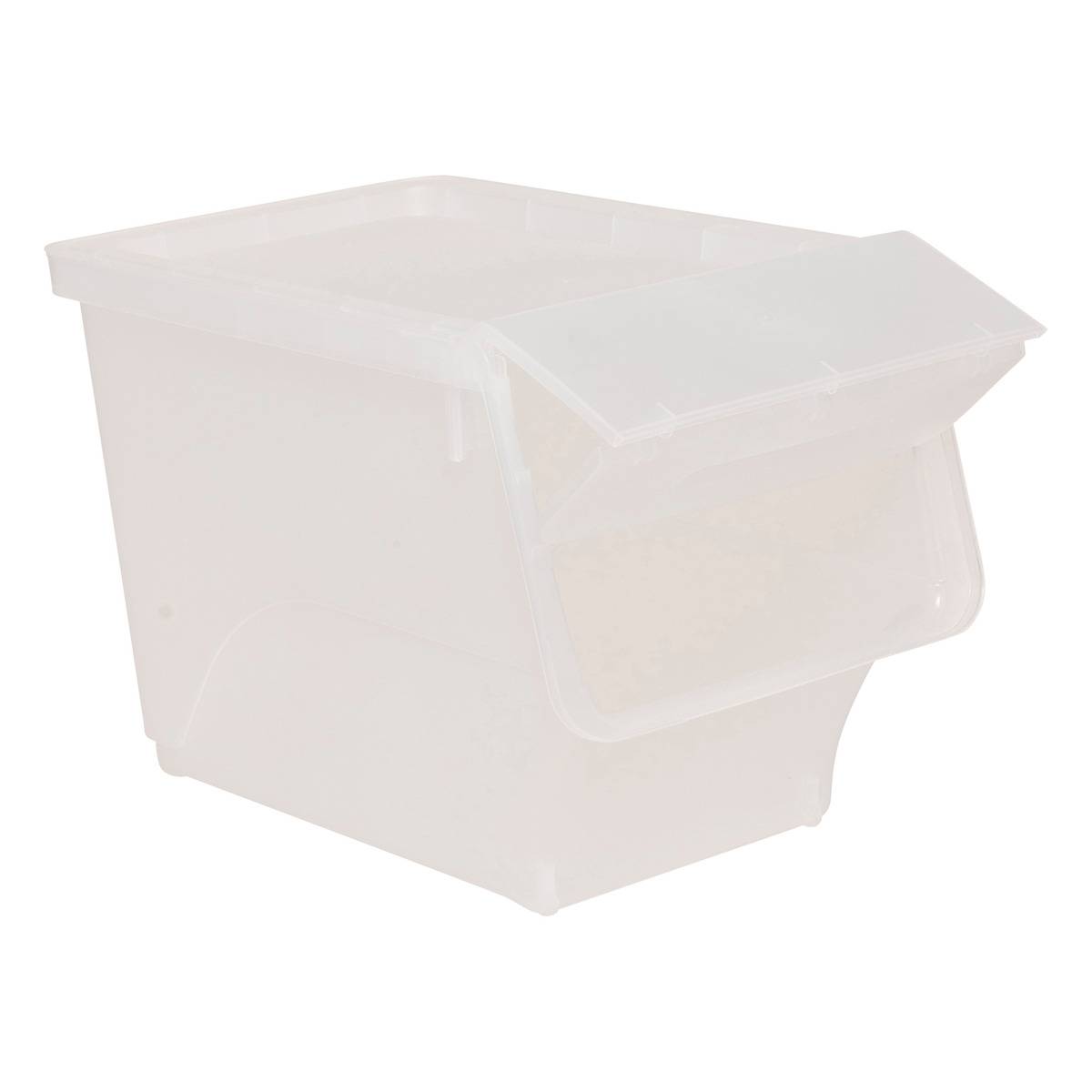 Boîte de rangement transparente ouverture frontale 24L OPEN PLUS transparent, 5FIVE SIMPLY SMART