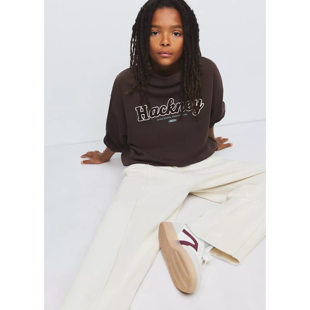 Pantalon jogger barrel fit écru, MANGO KIDS