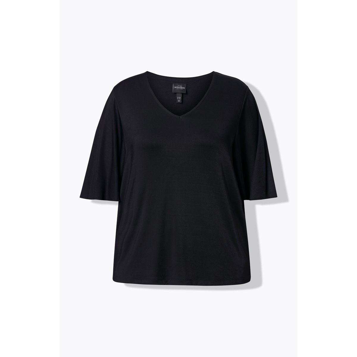 T-shirt oversize, tombé fluide noir, ULLA POPKEN