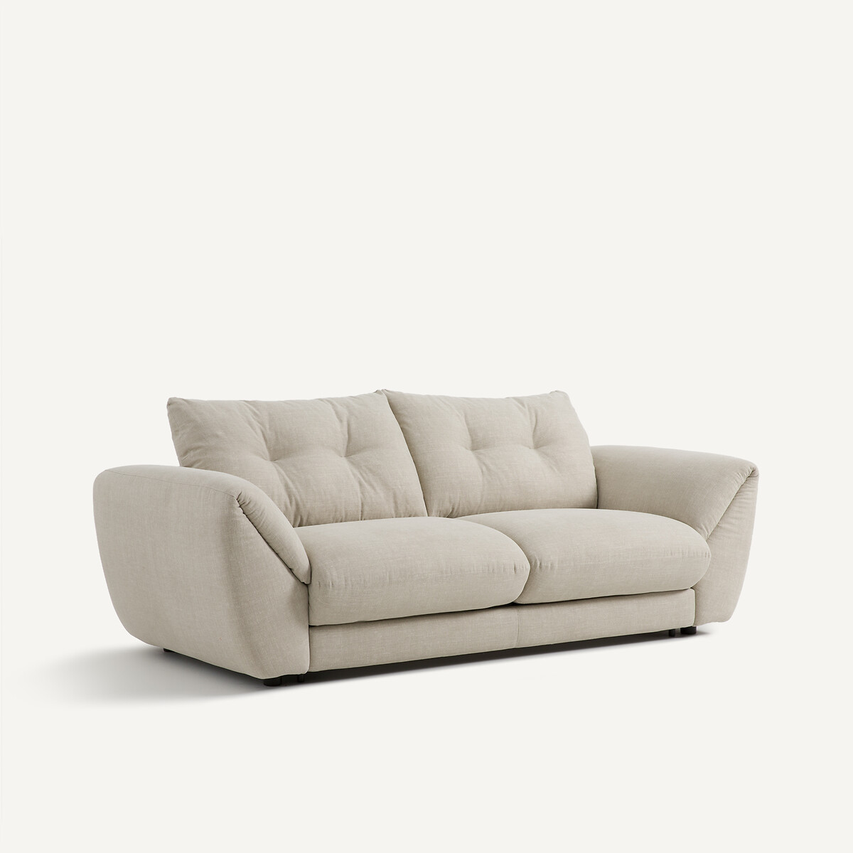 Divano-letto 3 posti in cotone/lino, Edgar beige, AM.PM