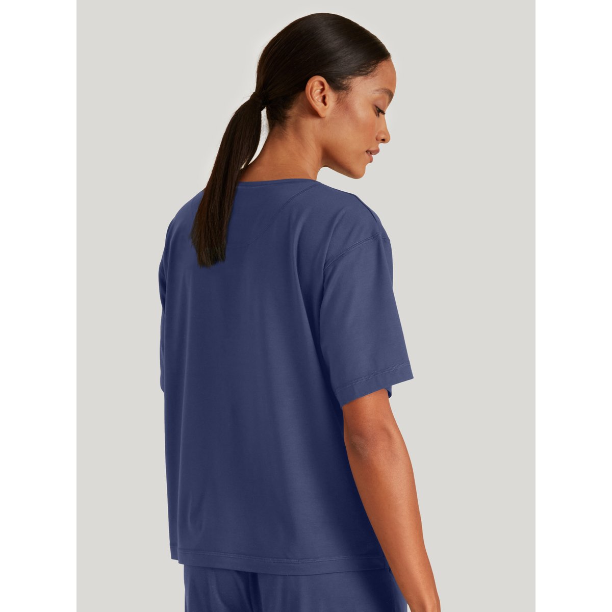 T-Shirt manches courtes Modal DEEPSLEEPWEAR BALANCING bleu cobalt, CALIDA