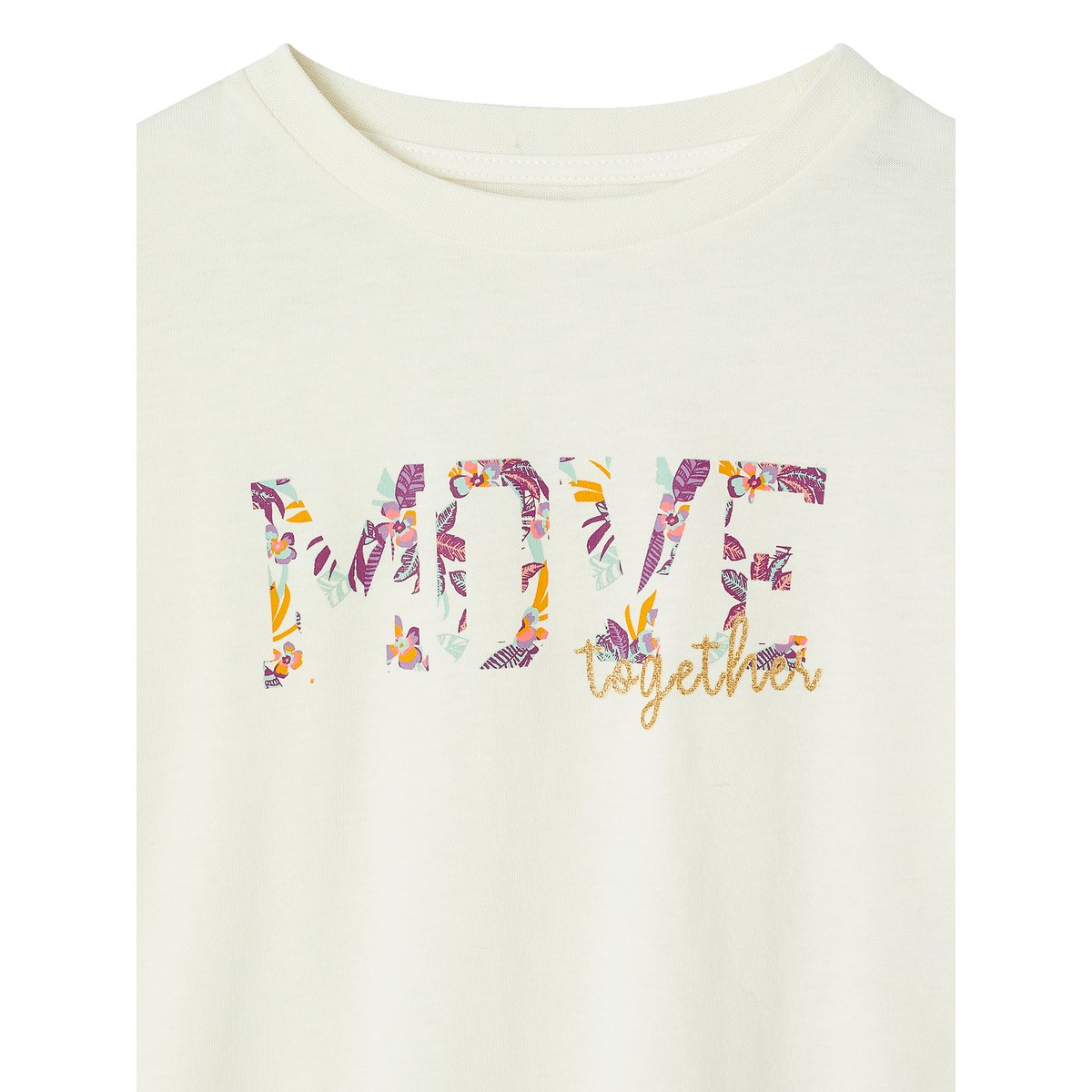 Ensemble sport tee-shirt + cycliste irisé lilas, VERTBAUDET