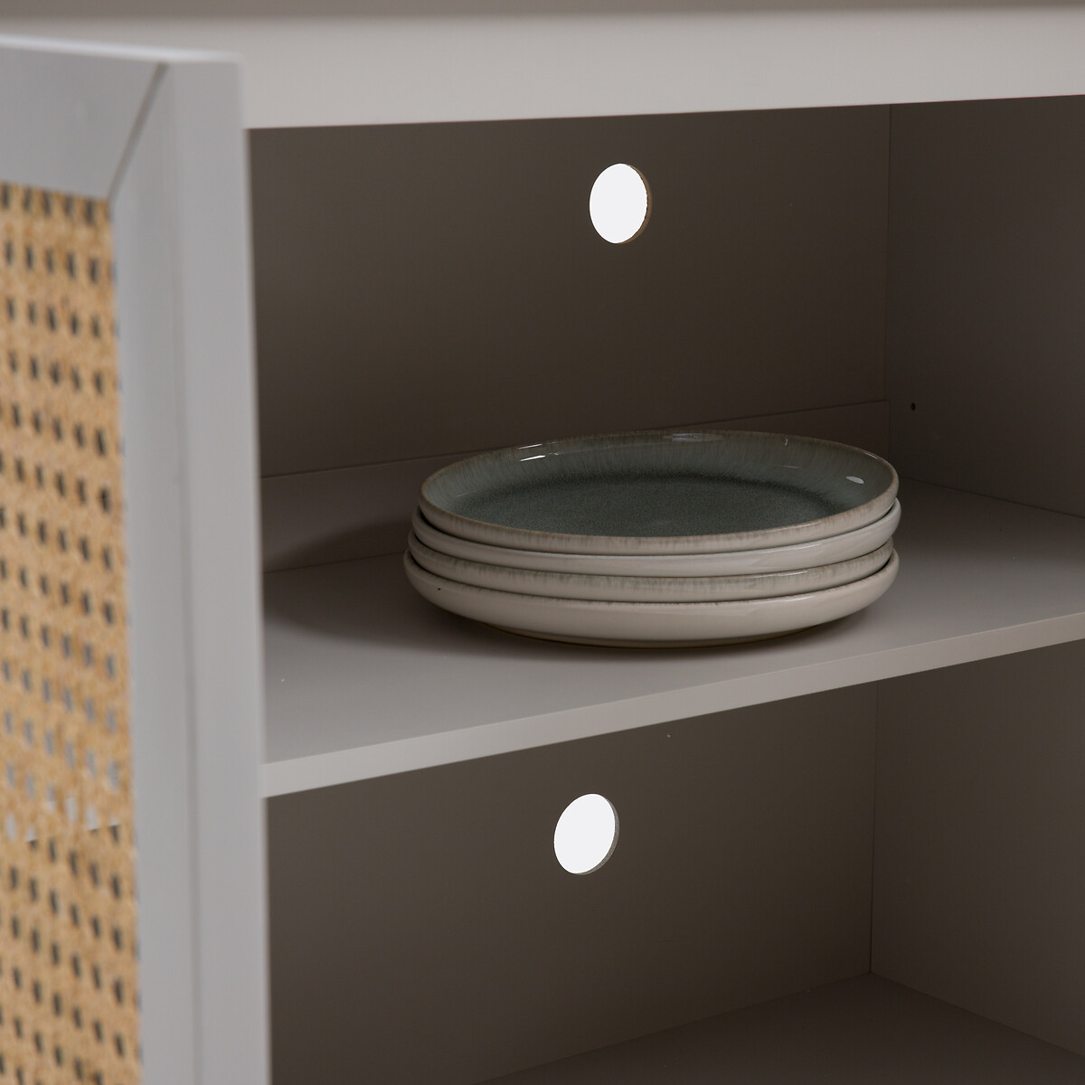 Buffet 2 portes 3 tiroirs, Paola gris, LA REDOUTE INTERIEURS