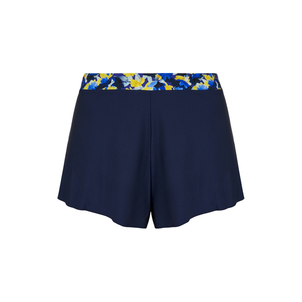 Short CÉLIA fleurs bleues, jaunes, SANS COMPLEXE